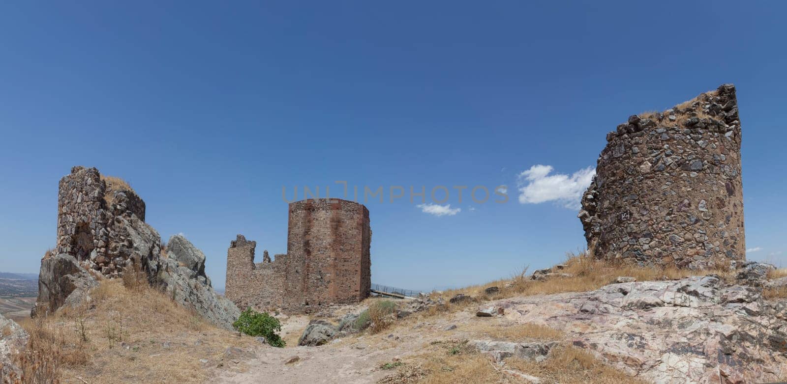 Magacela fostress remains, Badajoz, Extremadura, Spain. Origin of the fortress was believed pre-Roman