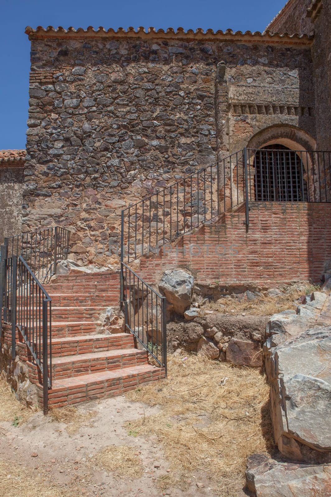 Saint Anne Church. Magacela Castle hill, La Serena District, Extremadura, Spain