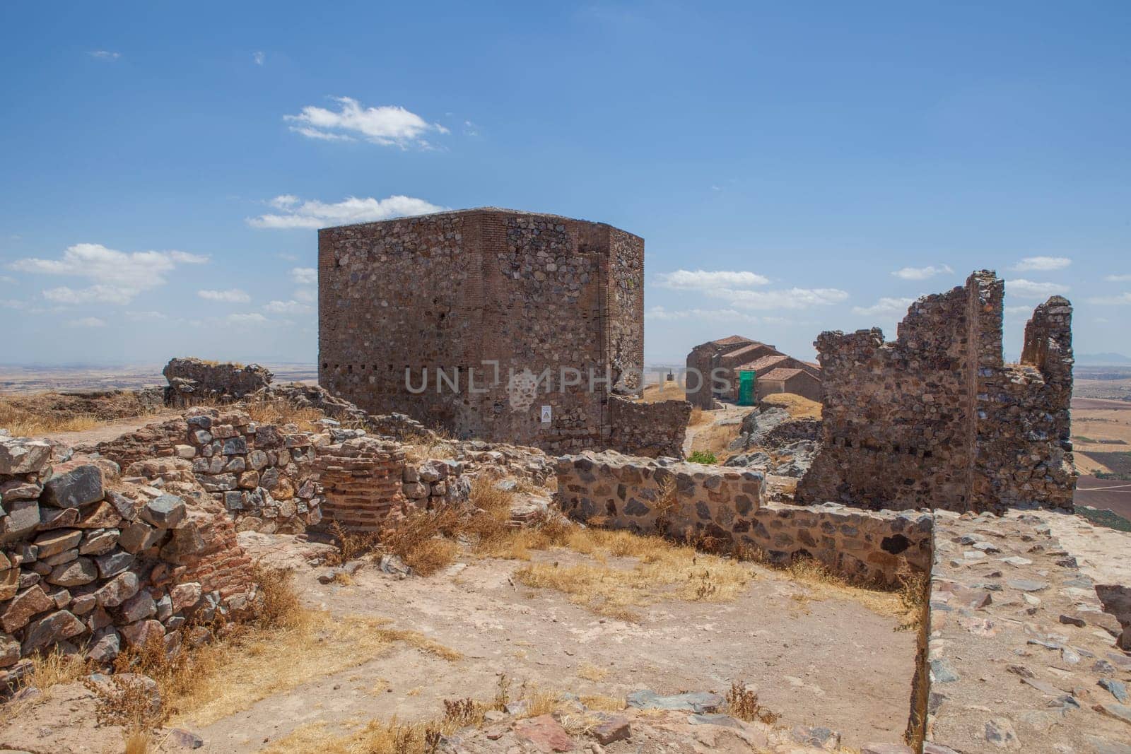 Magacela fostress remains, Badajoz, Extremadura, Spain. Origin of the fortress was believed pre-Roman