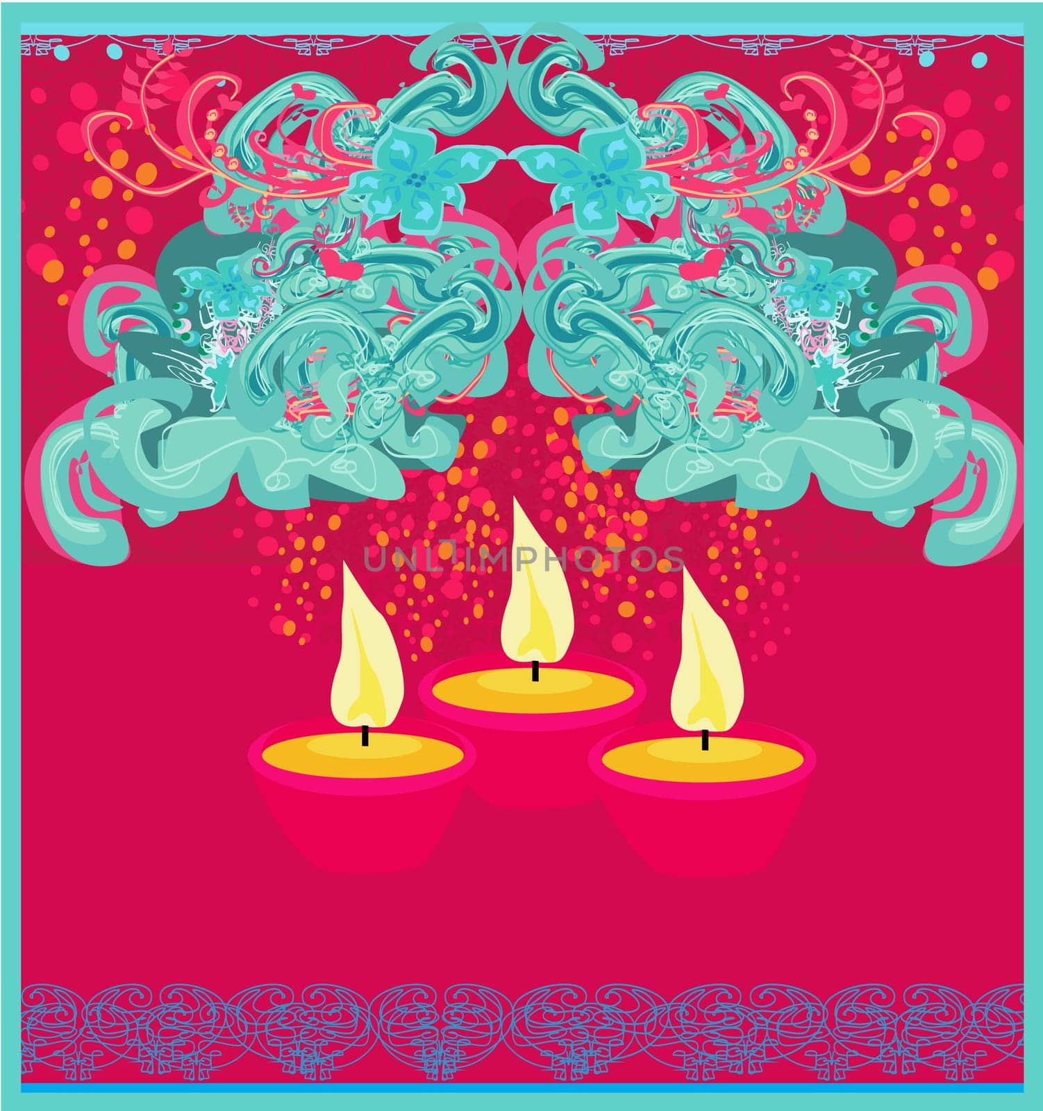 abstract diwali celebration background, vector illustration