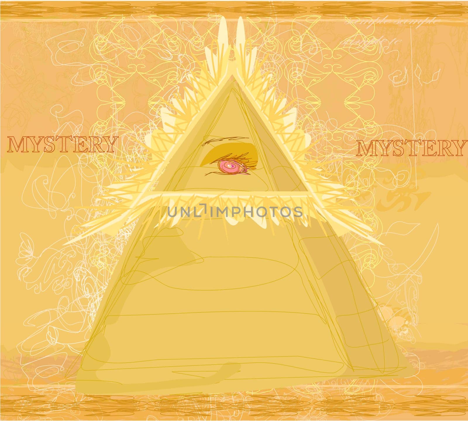 Ancient Pyramid Eye Design
