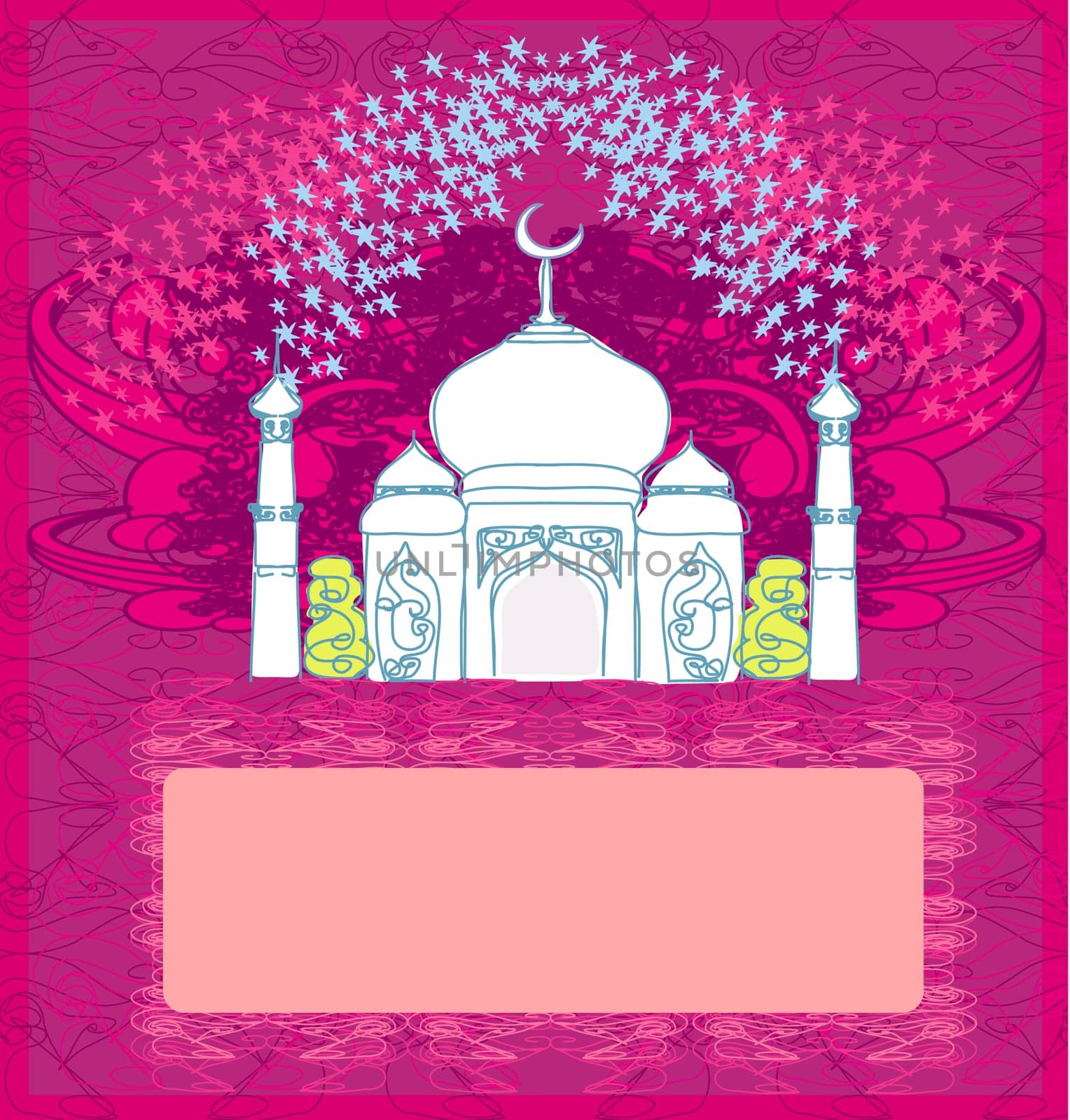 Ramadan background - mosque vector illustration