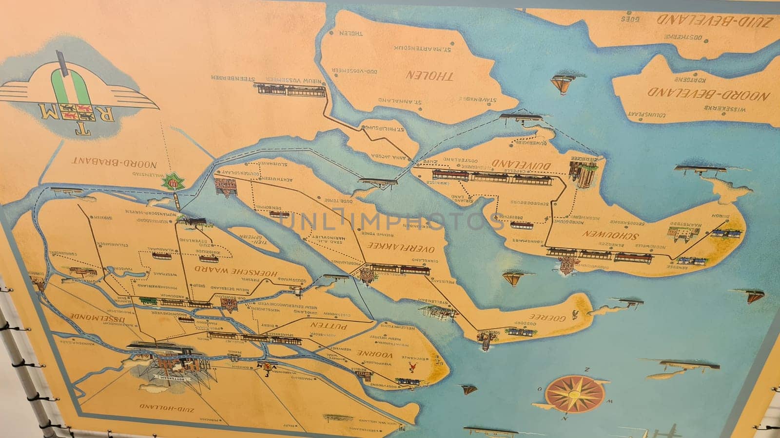 OUDDORP, NETHERLANDS - MAY 05, 2022:.Ouddorp, The Netherlands - May 05, 2022:.Visit the Railway Museum in Ouddorp, the Netherlands RTM Museum Ouddorp with a ride on the historical museum train and a steamboat trip
