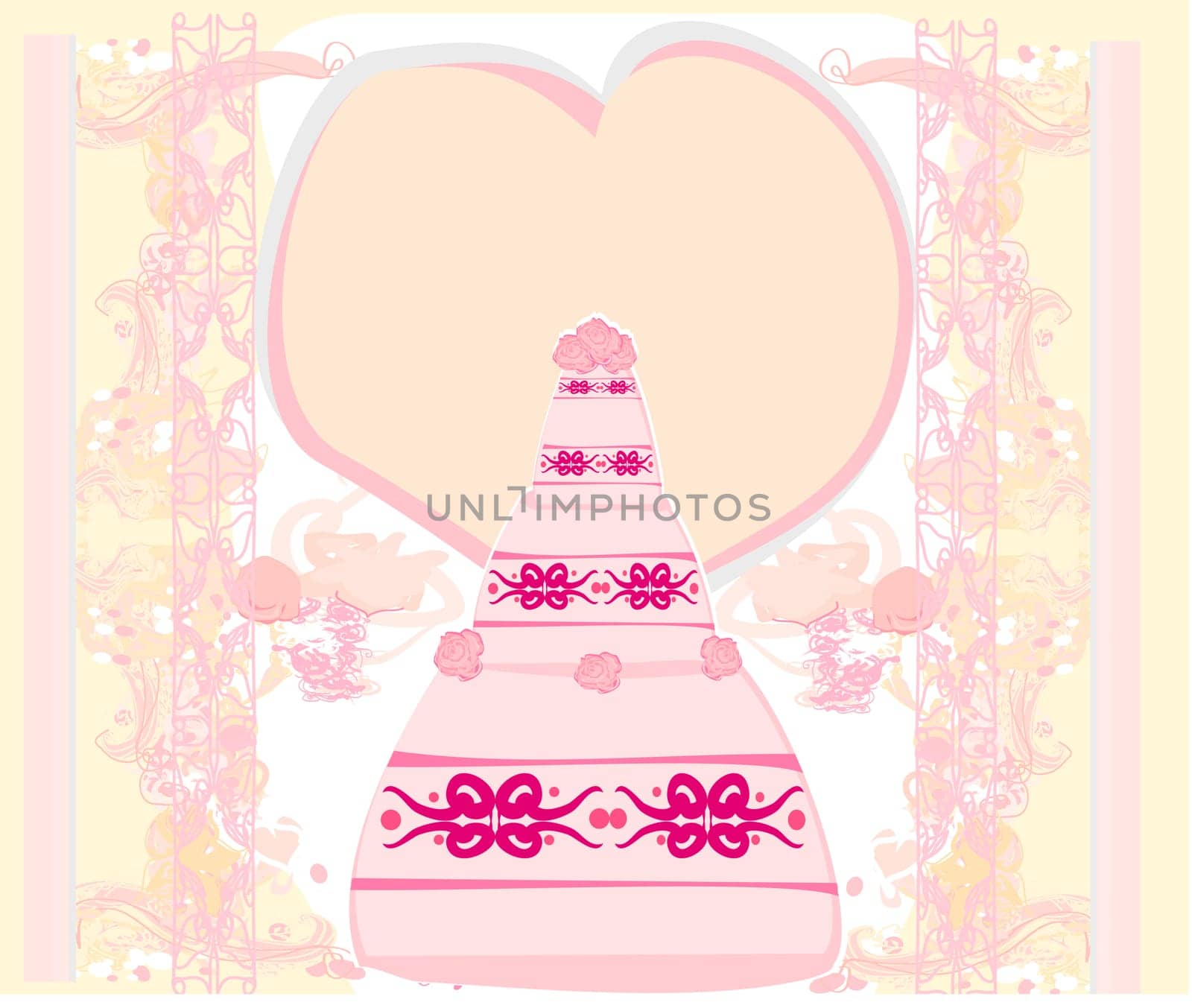 wedding cake card design