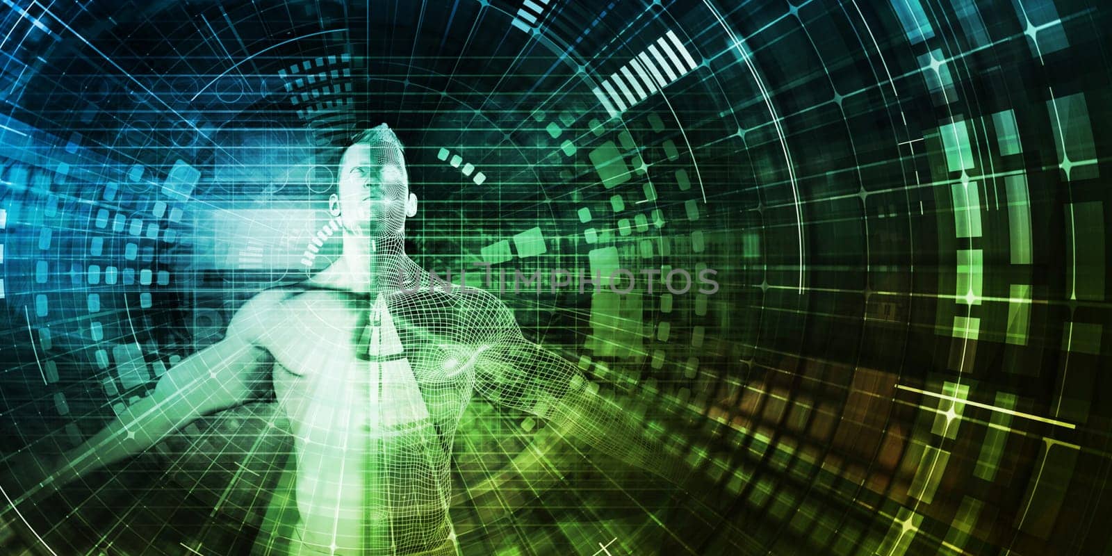 Healthcare Technology With a Human Body Scan Concept