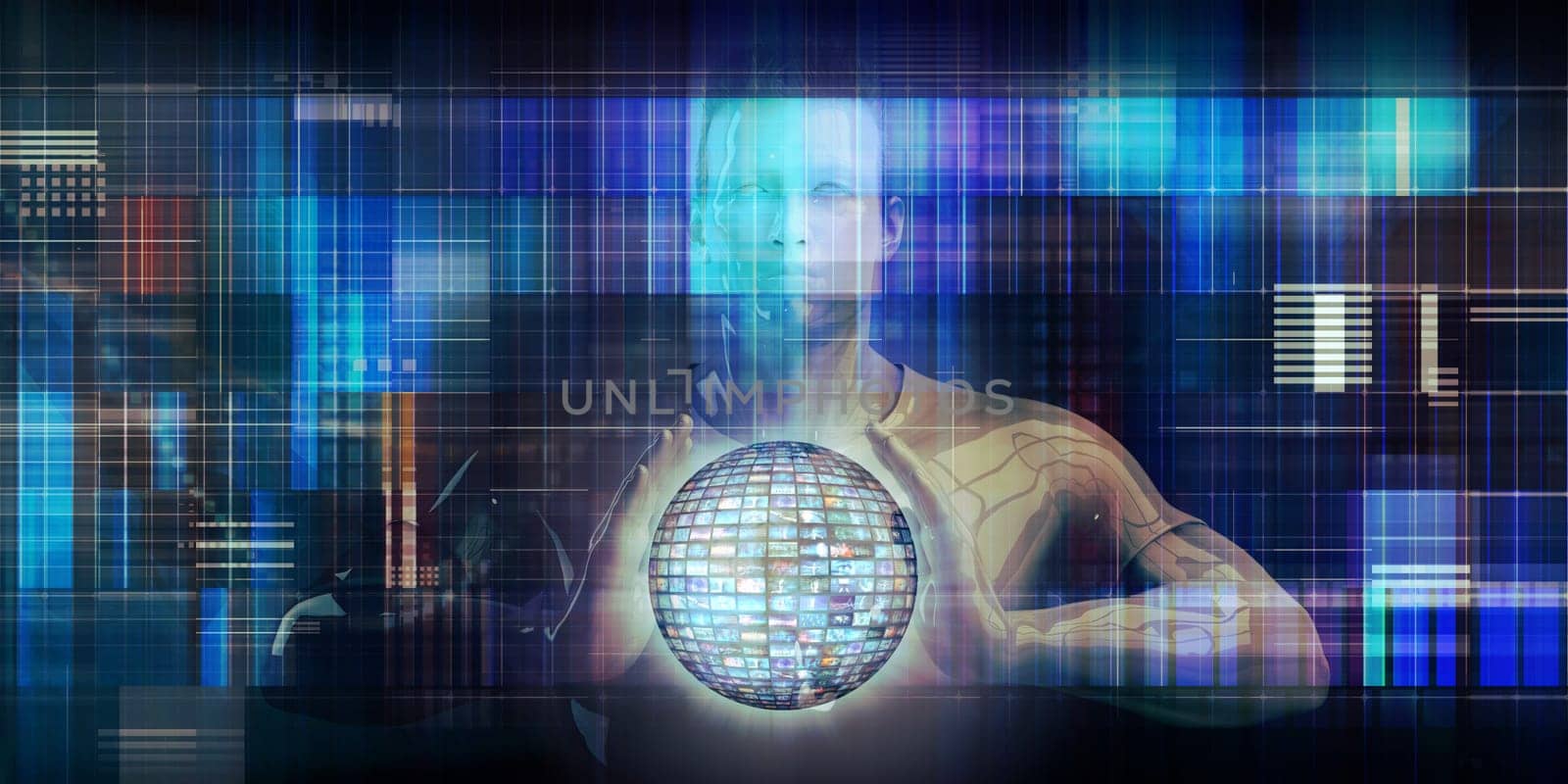 Technology Concept with Digital Internet Abstract Theme