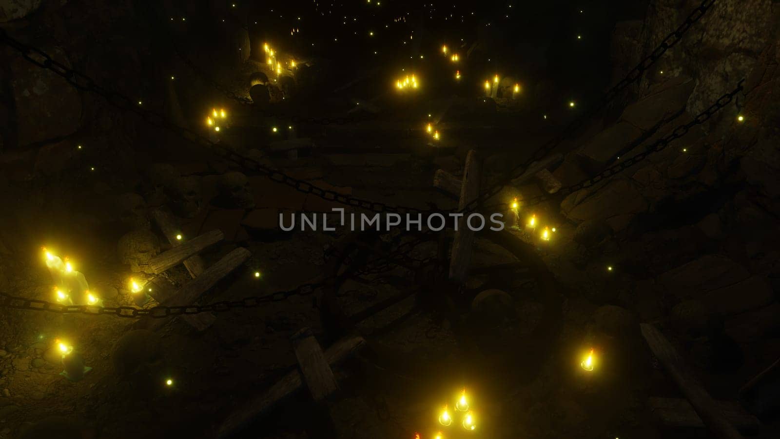 3D illustration Background for advertising and wallpaper in scary and horror scene. 3D rendering in decorative concept.