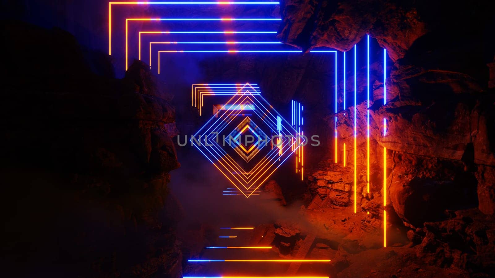 3D illustration Background for advertising and wallpaper in nature and adventure scene. 3D rendering in decorative concept.