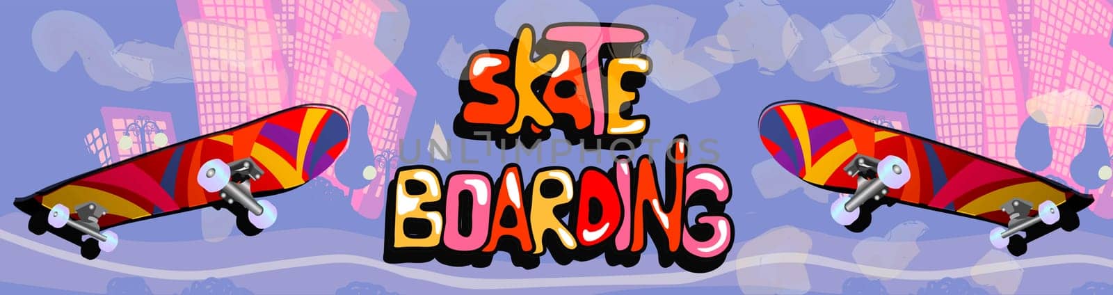 Go skateboarding day. Lettering. Poster design illustration.Funny skateboard. Skate park logo. Vector illustration.