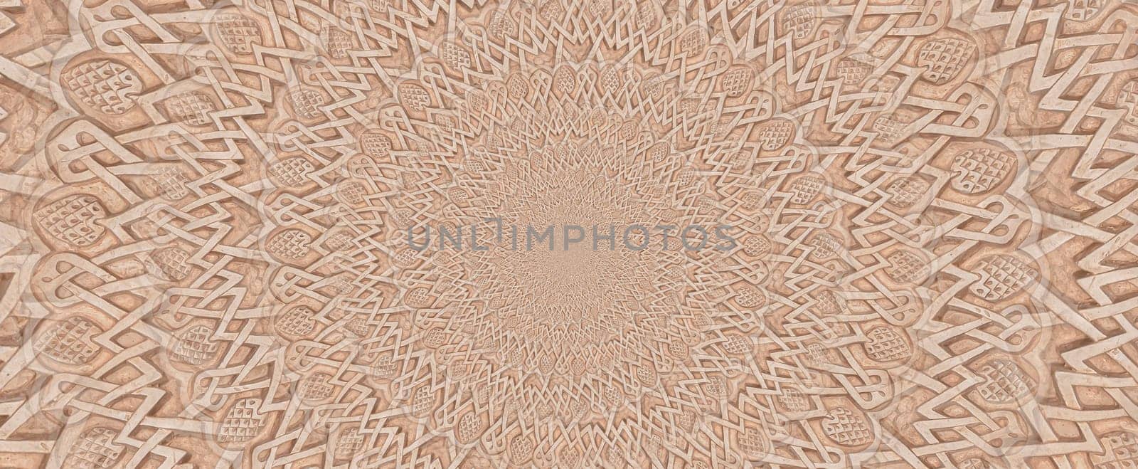Arab background remanding to Islam culture. Design created from a 13th century architectural detail using droste effect.