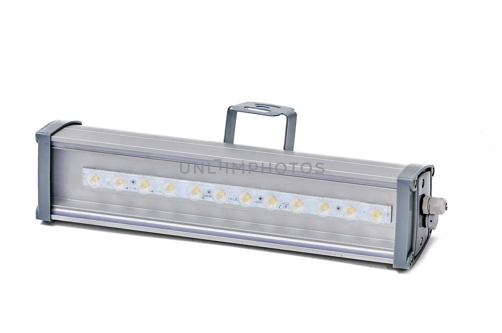Outdoor LED lamp on white insulated background. High quality photo