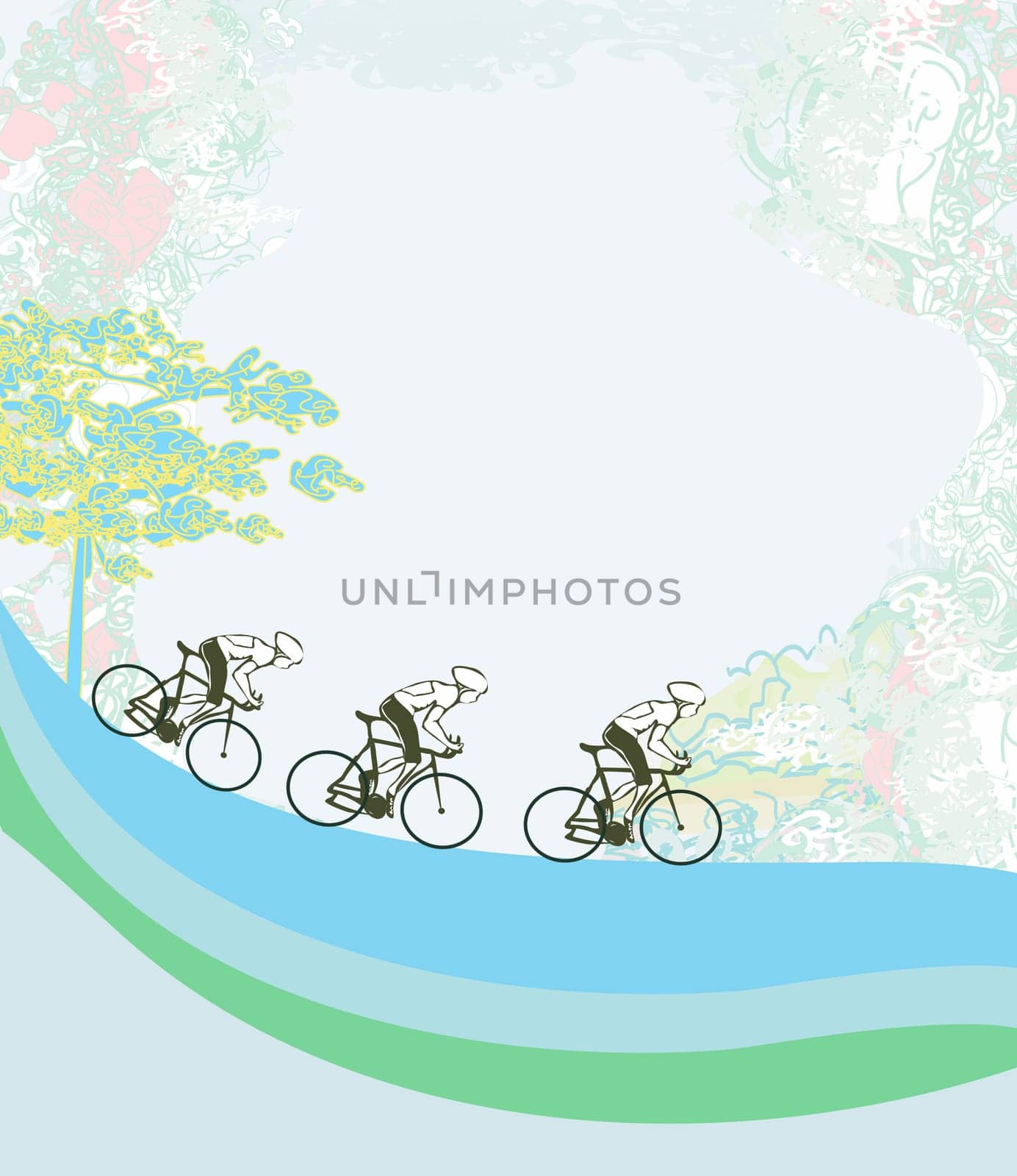 Cycling Grunge Poster Template