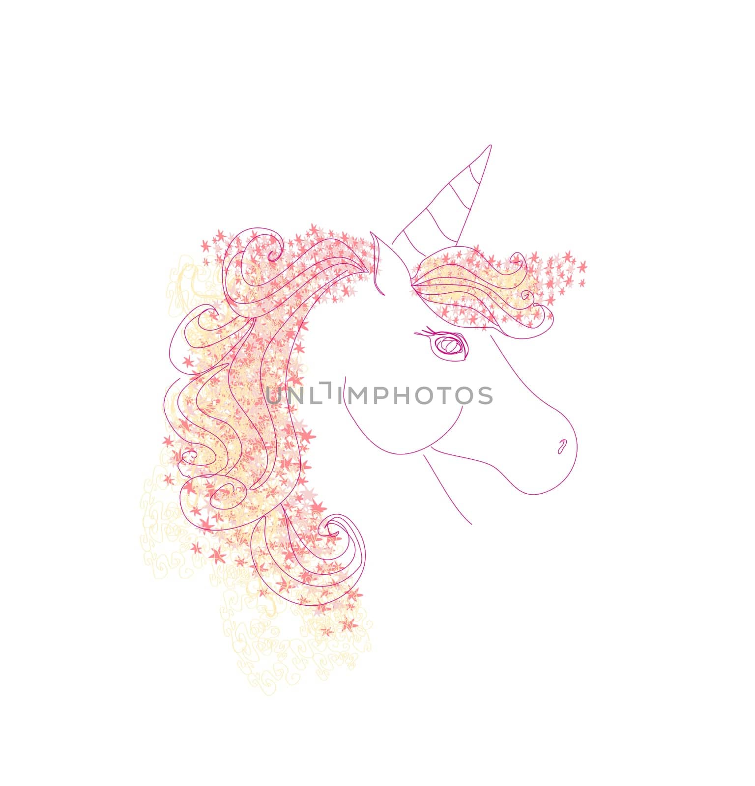 Vector Illustration of beautiful Unicorn