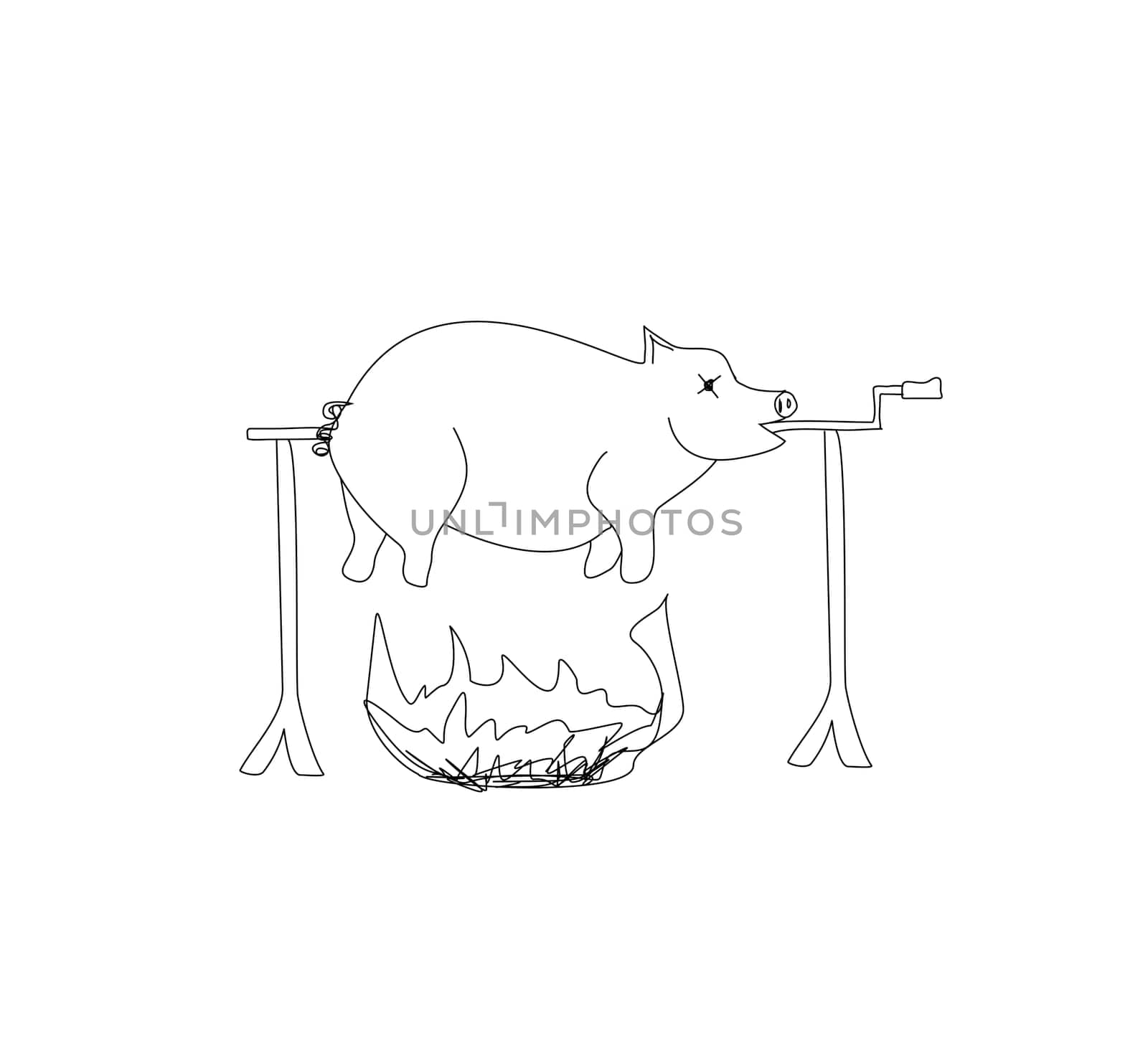 An image of a roasted pig.