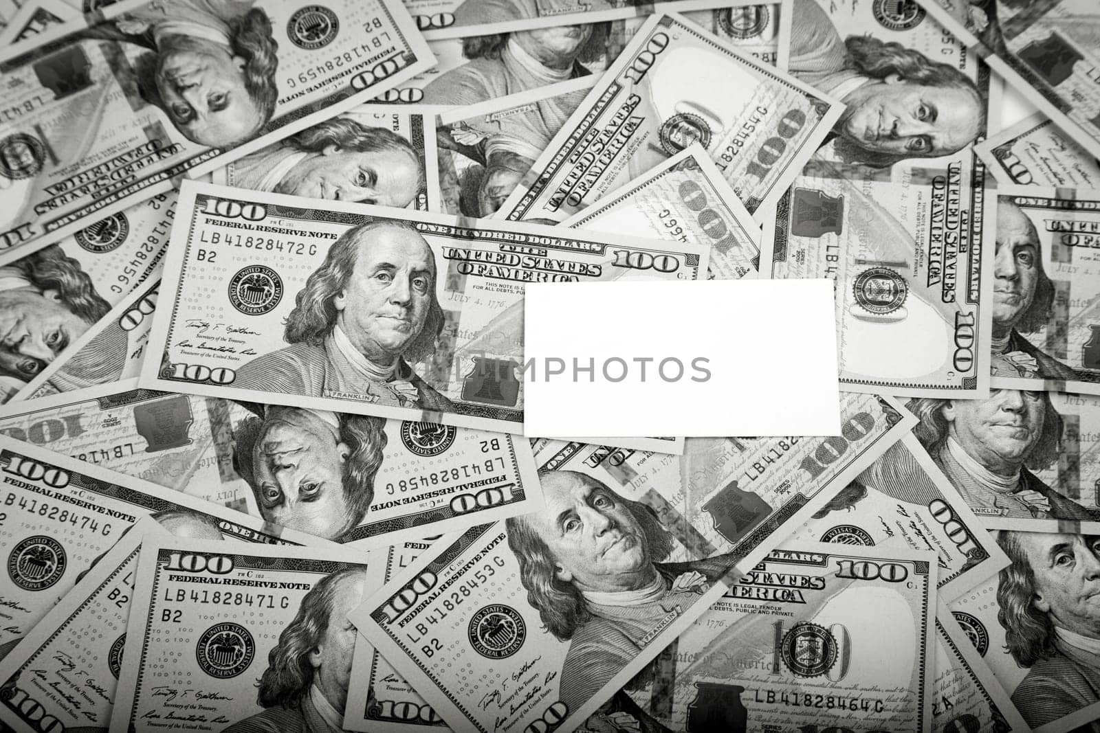 Dollars Photography: Frame of 100 dollars banknotes