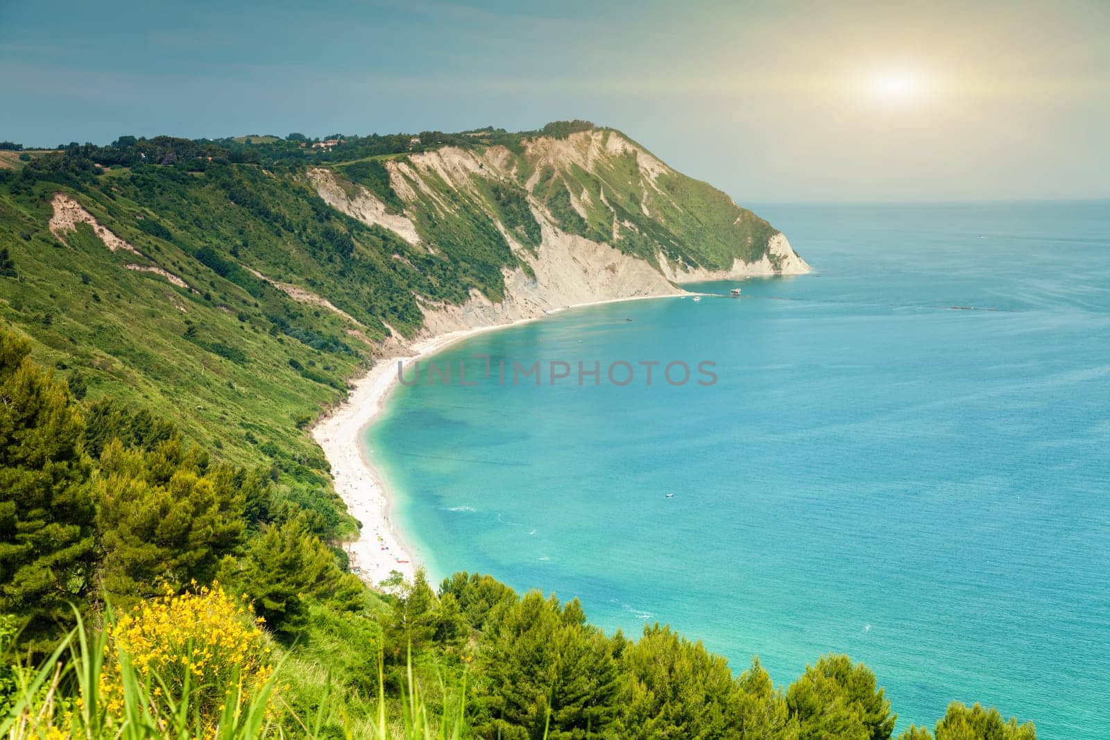 Beautiful talian beach from a viewpoint