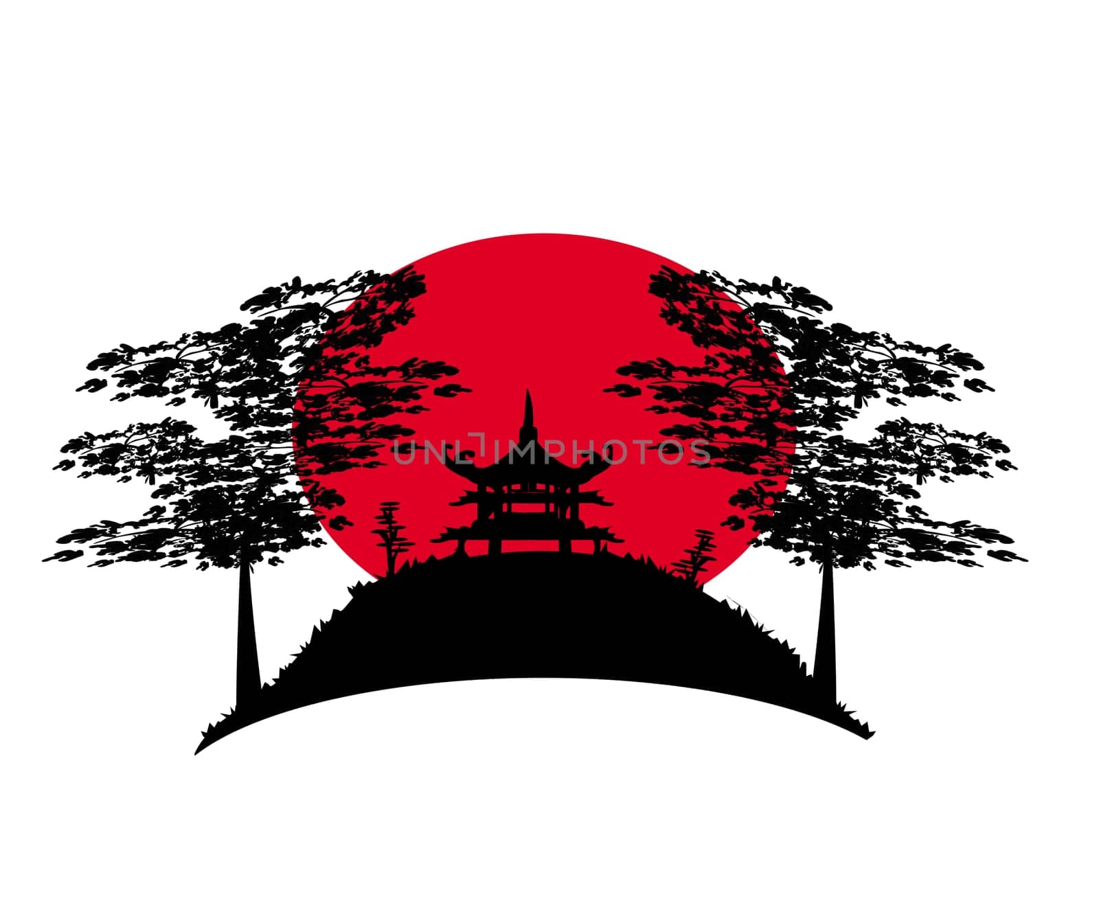 abstract Chinese landscape