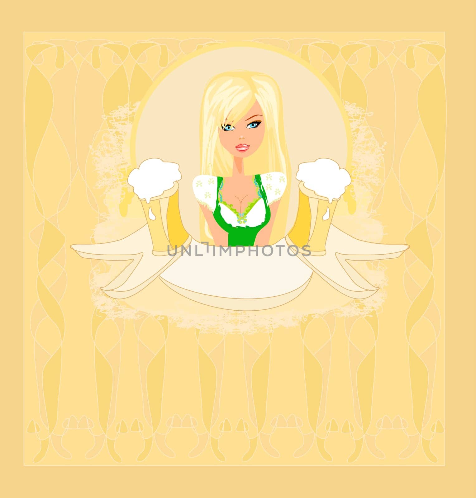 Oktoberfest waitress card