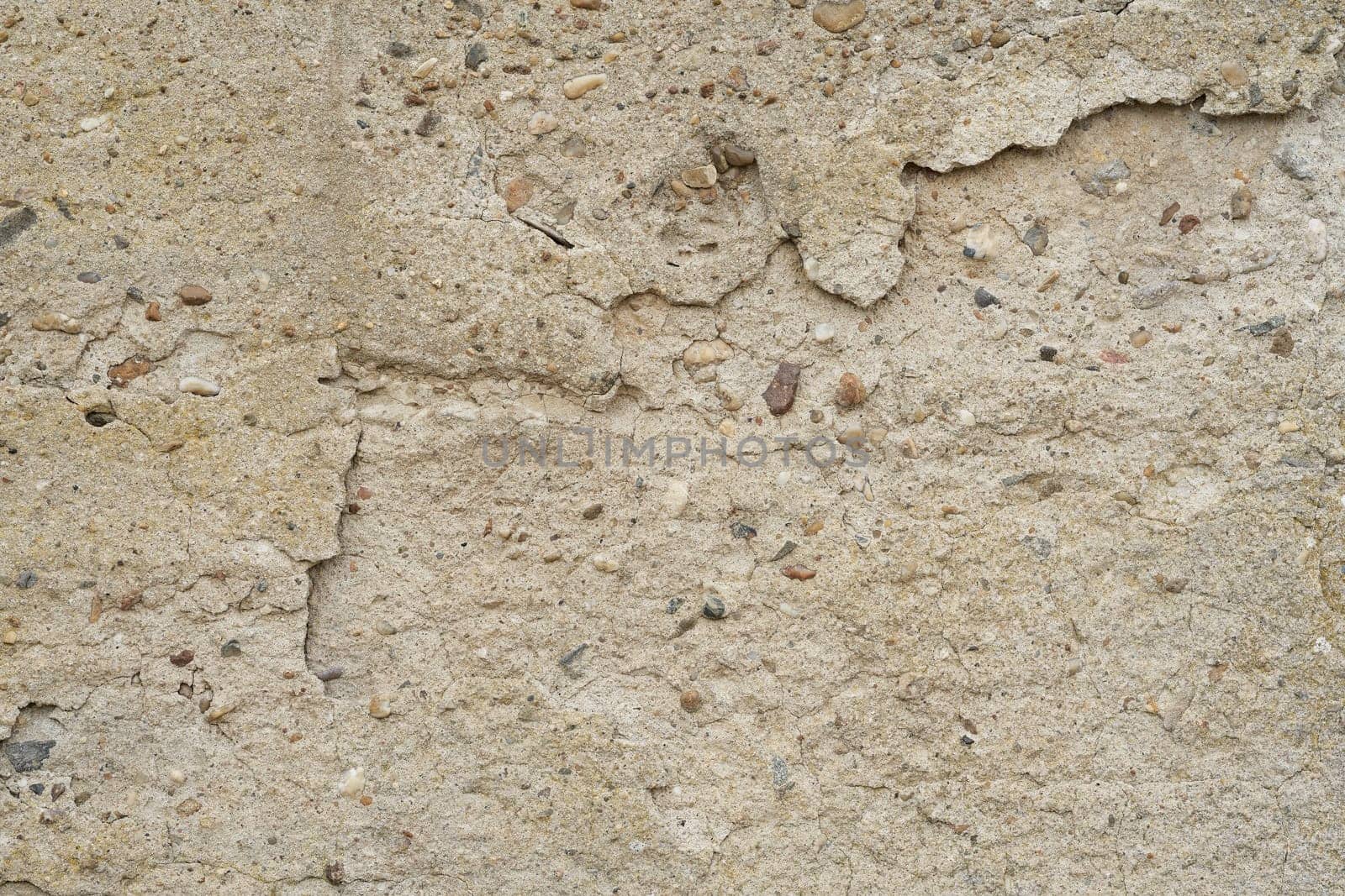 Cracks in the concrete of a vacant industrial building in the city center of Magdeburg