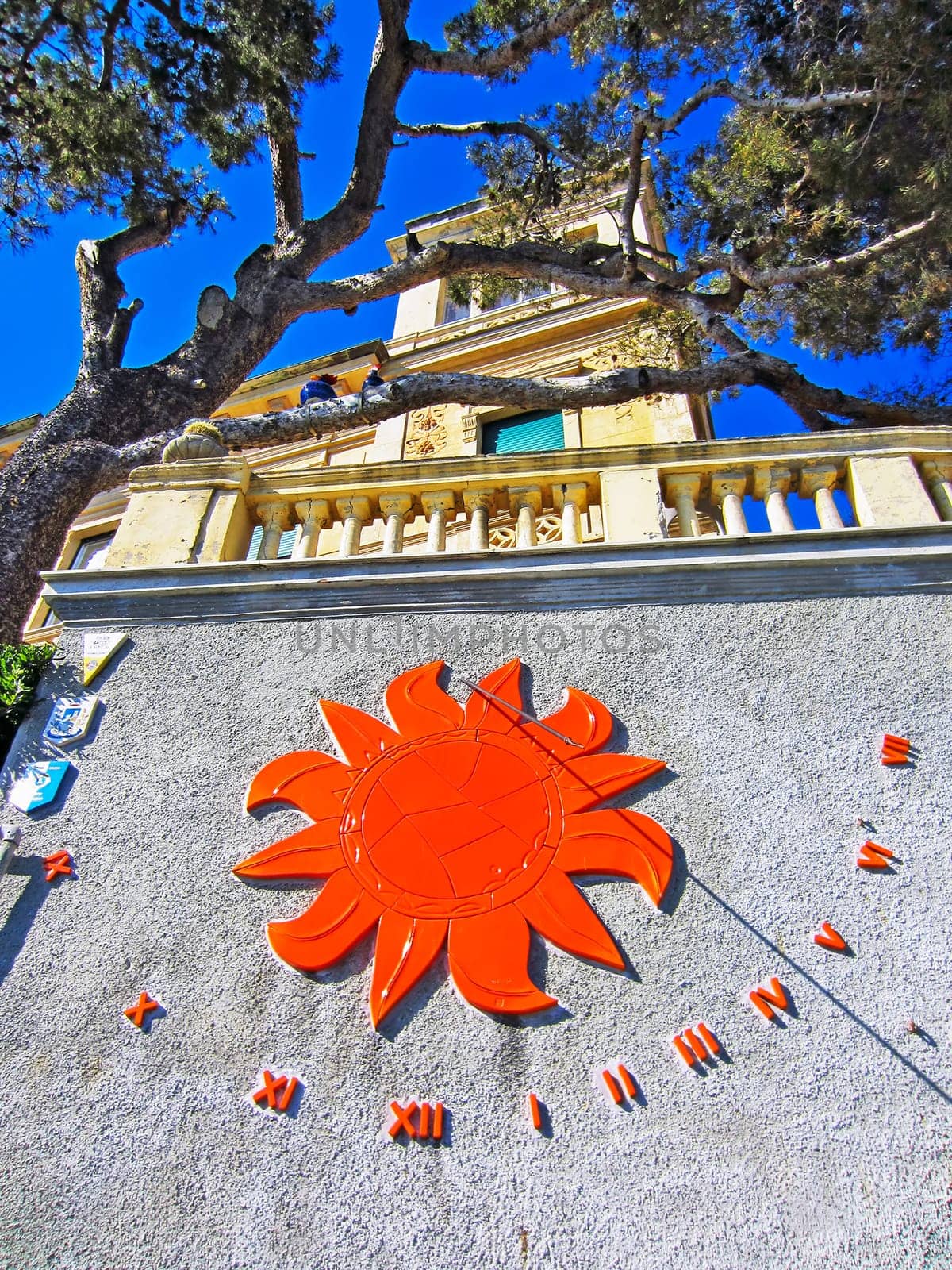 Orange Sundial  in Bogliasco, Italy