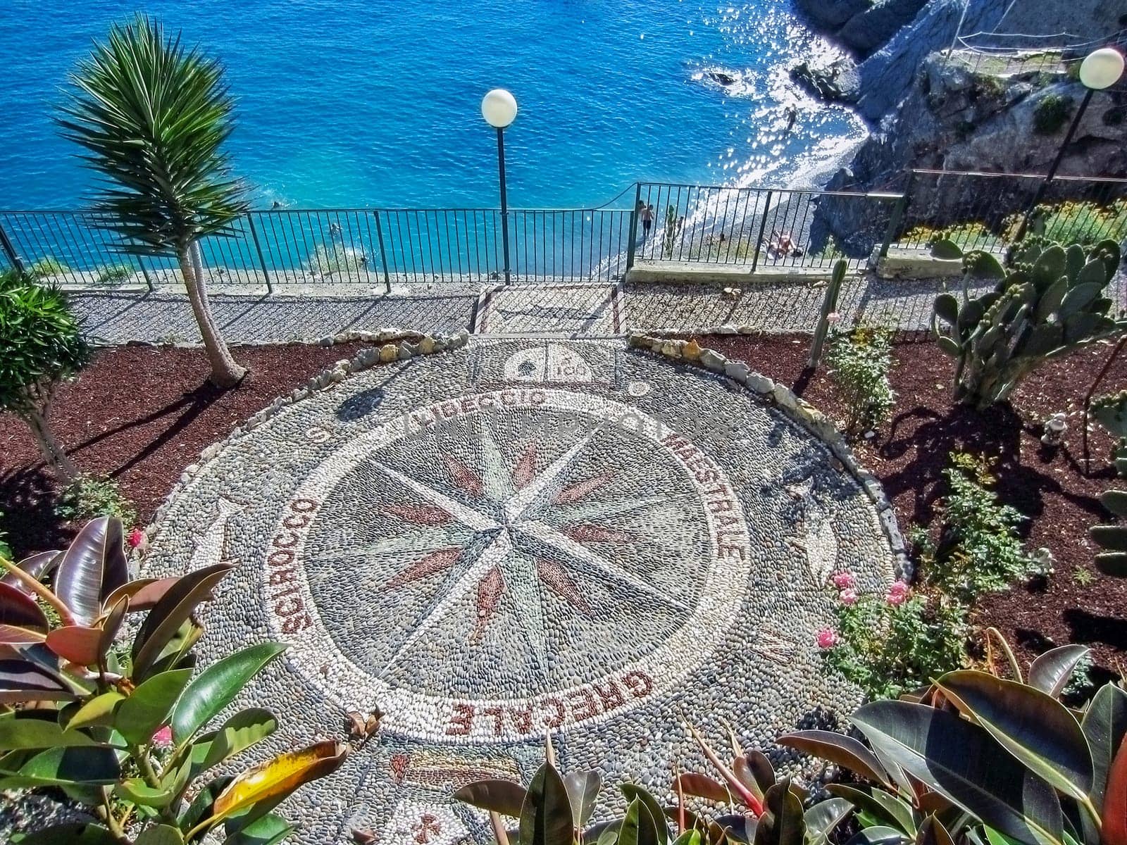 Wind Rose in Bogliasco  on Italian Coast