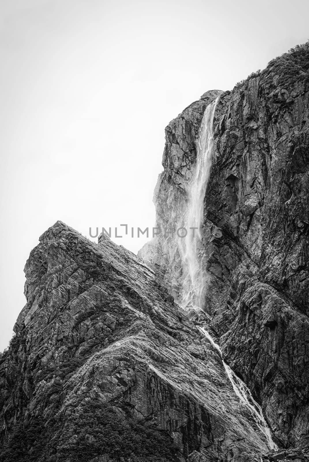 Waterfall in Gros Morne National Park fjords