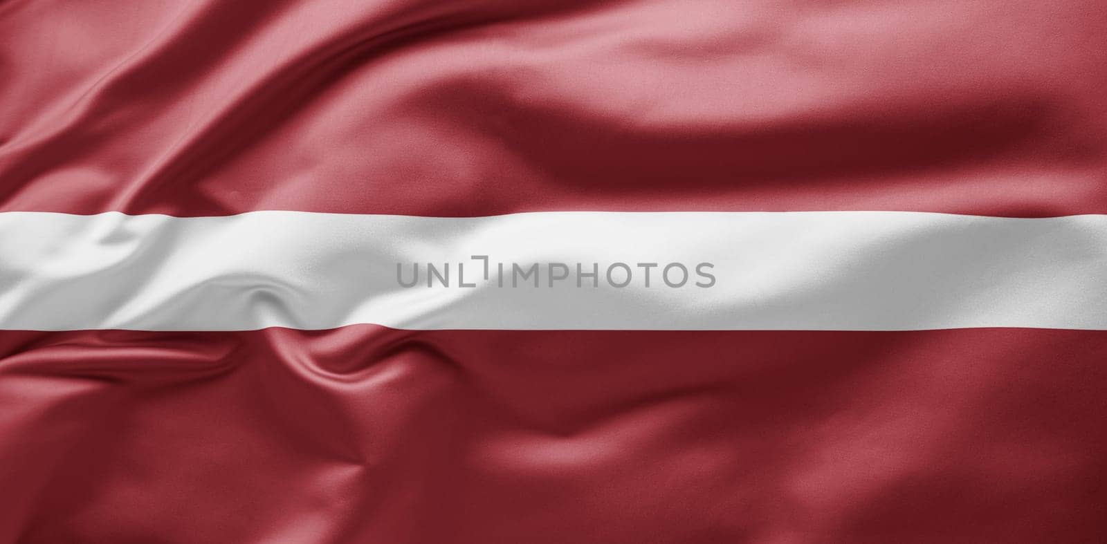 Waving national flag of Latvia