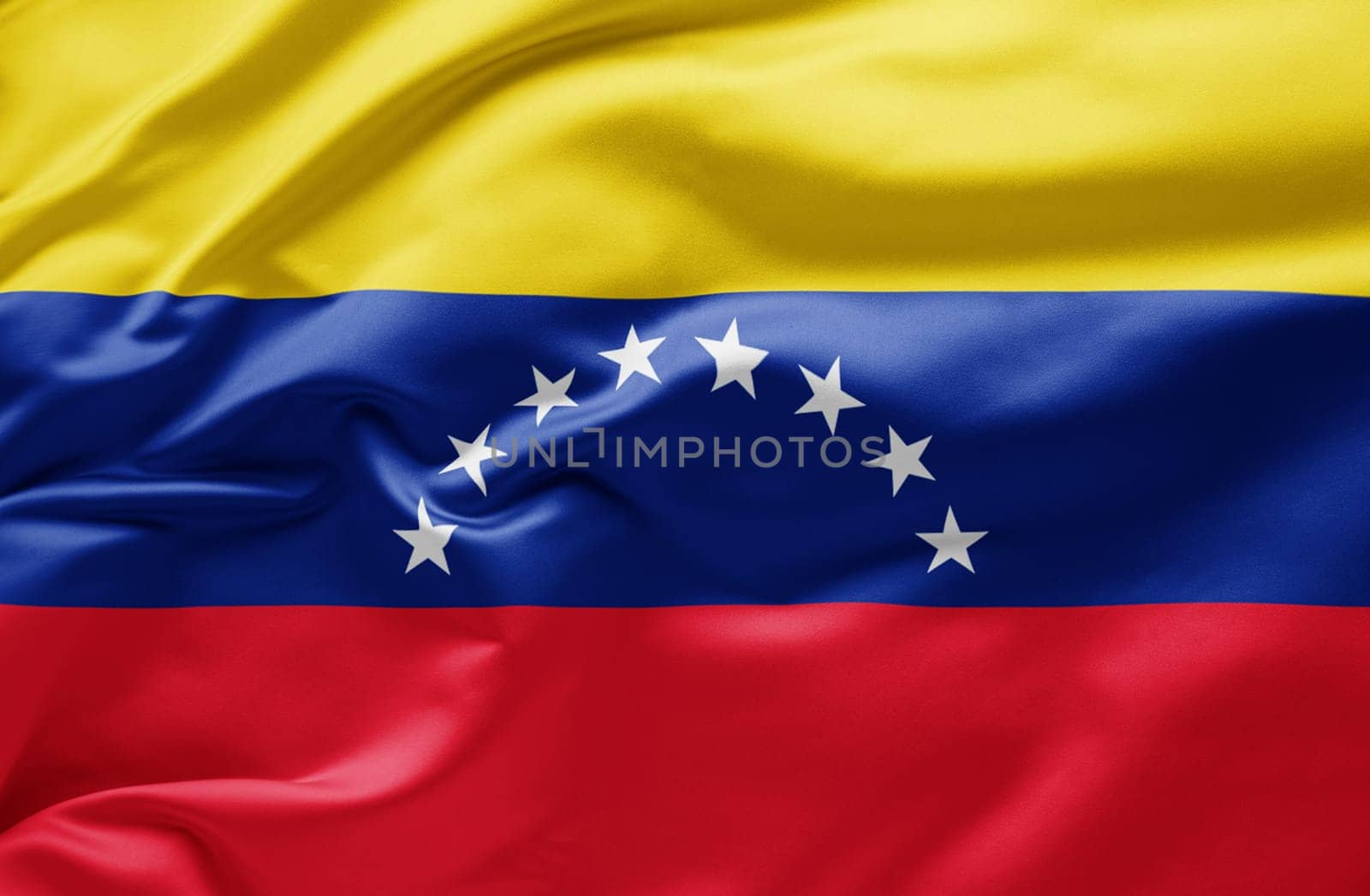 Waving national flag of Venezuela