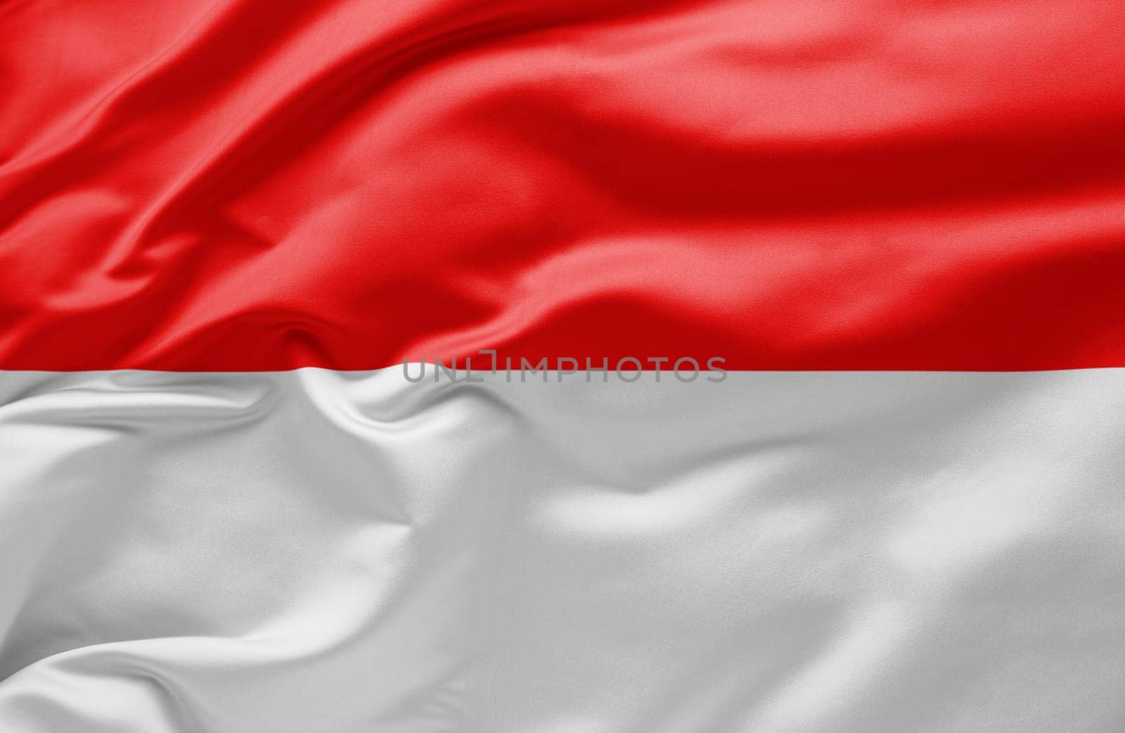 Waving national flag of Indonesia