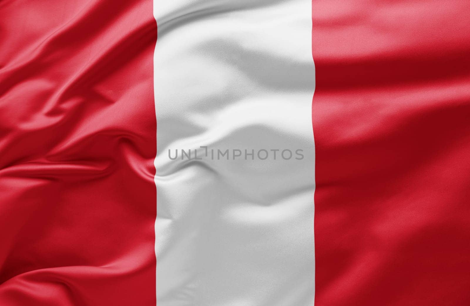 Waving national flag of Peru