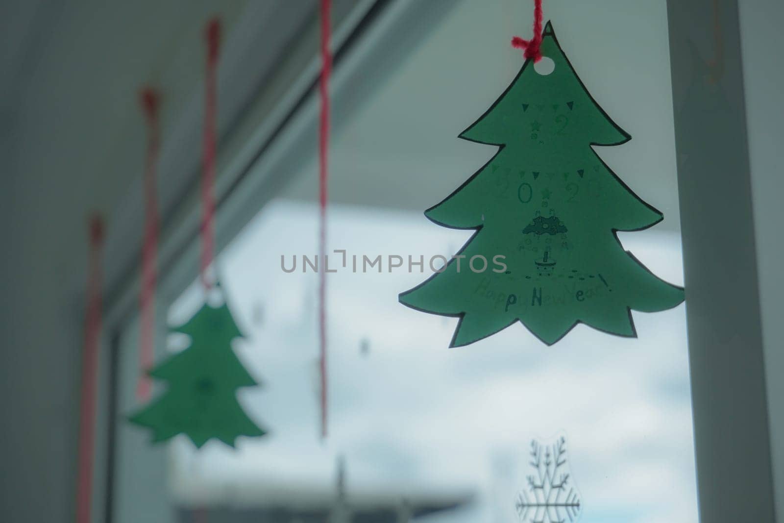 Hanging christmas decorations christmas tree