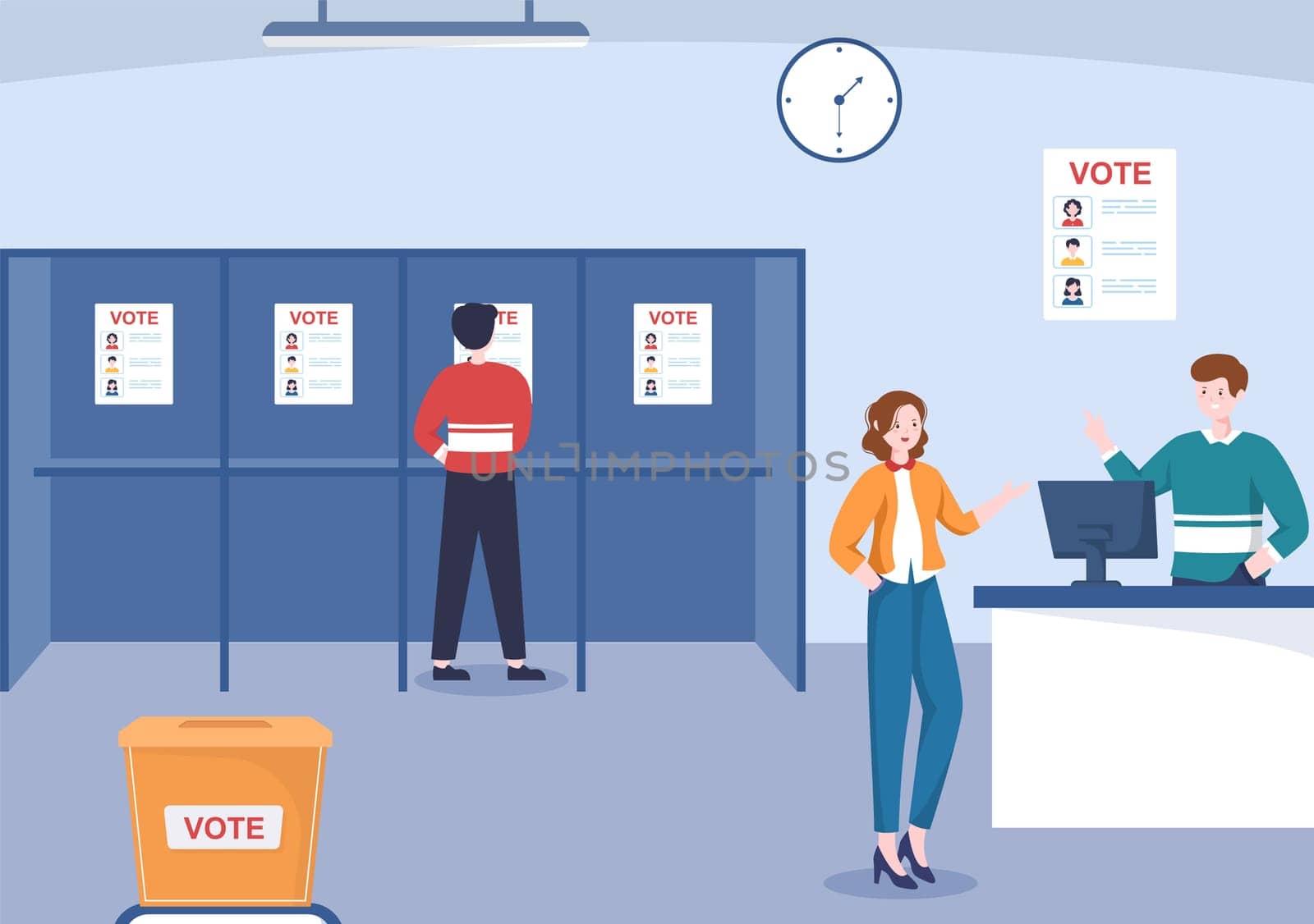 Political Candidate Cartoon Hand Drawn Illustration with Debates Concept for Promotion, Election Campaign, Active Discussion and Get Votes