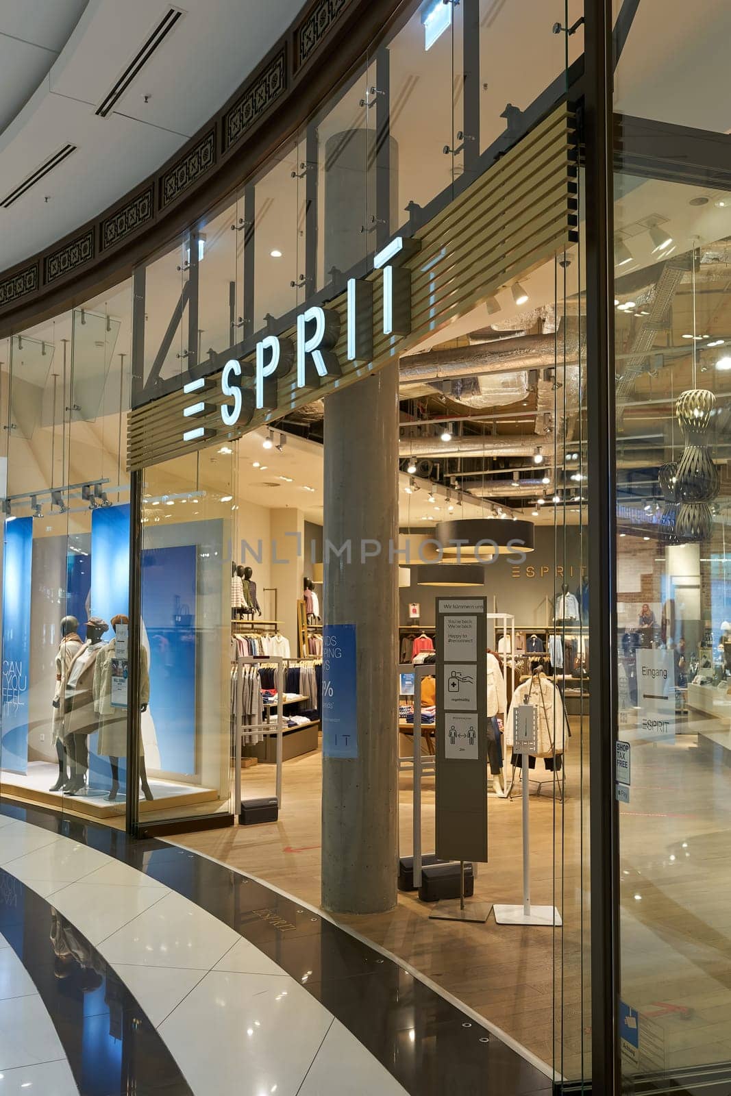 Store of the fashion group Esprit in the center of Berlin