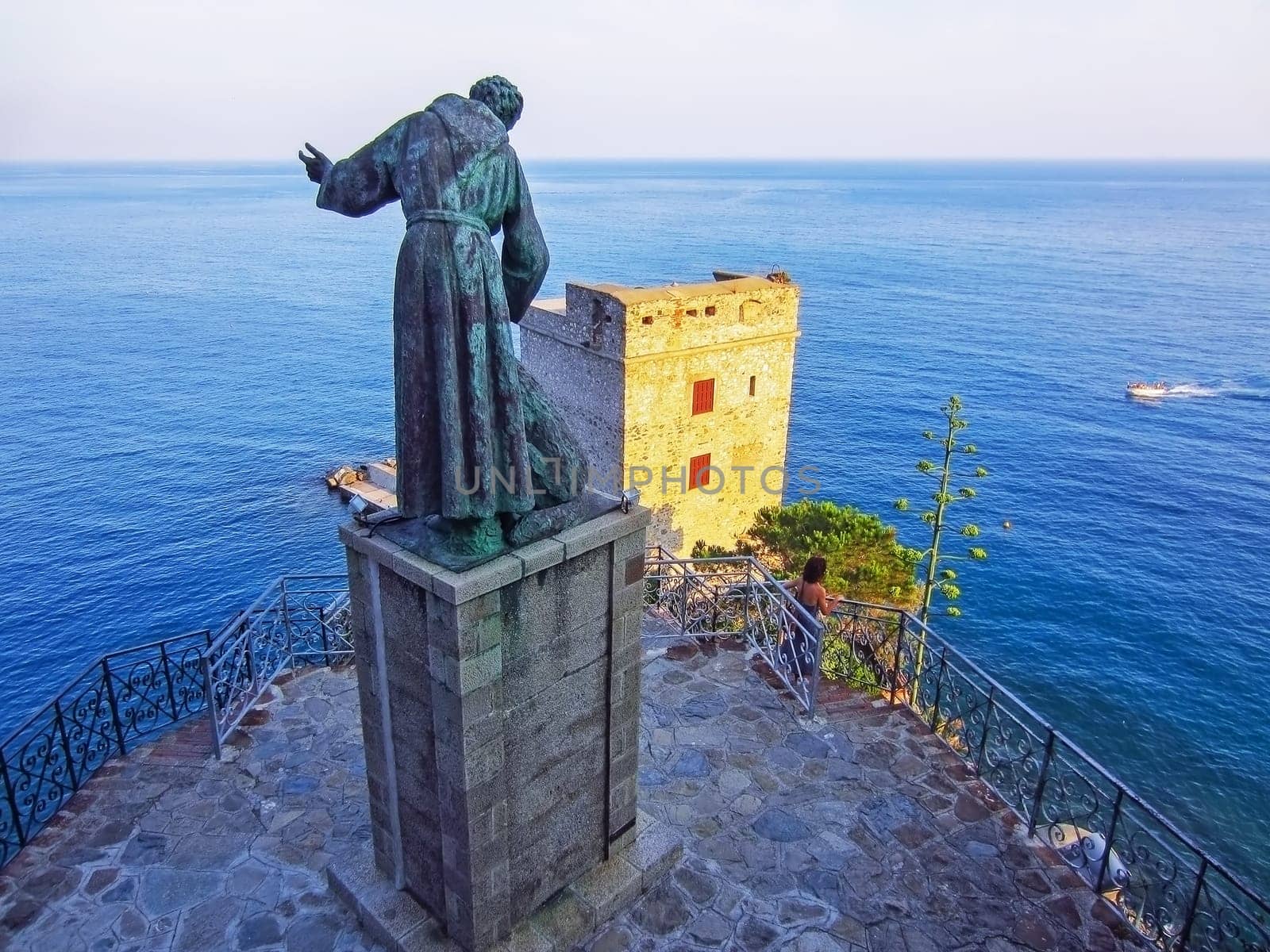 Sculpture of St . Francis of Assisi at the Castello of Monterosso, Monterosso al Mare