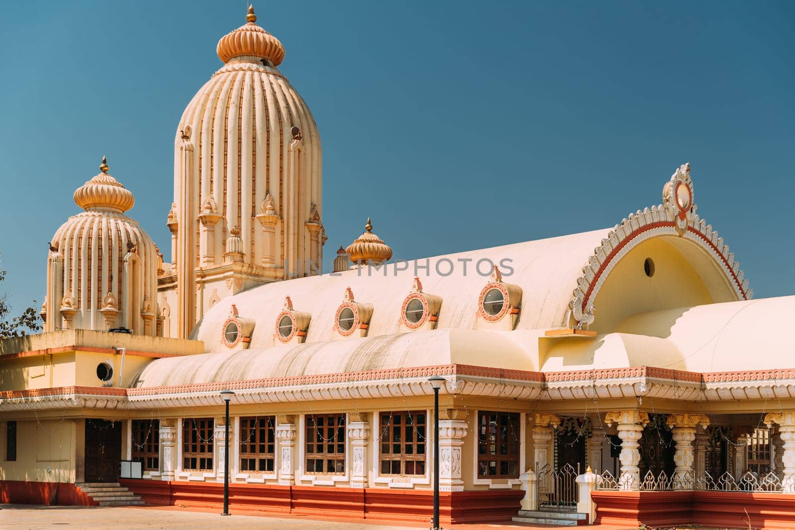 Mapusa, Goa, India. The Shree Ganesh Mandir, Ganeshpuri Temple. Famous Landmark And Popular Destination.