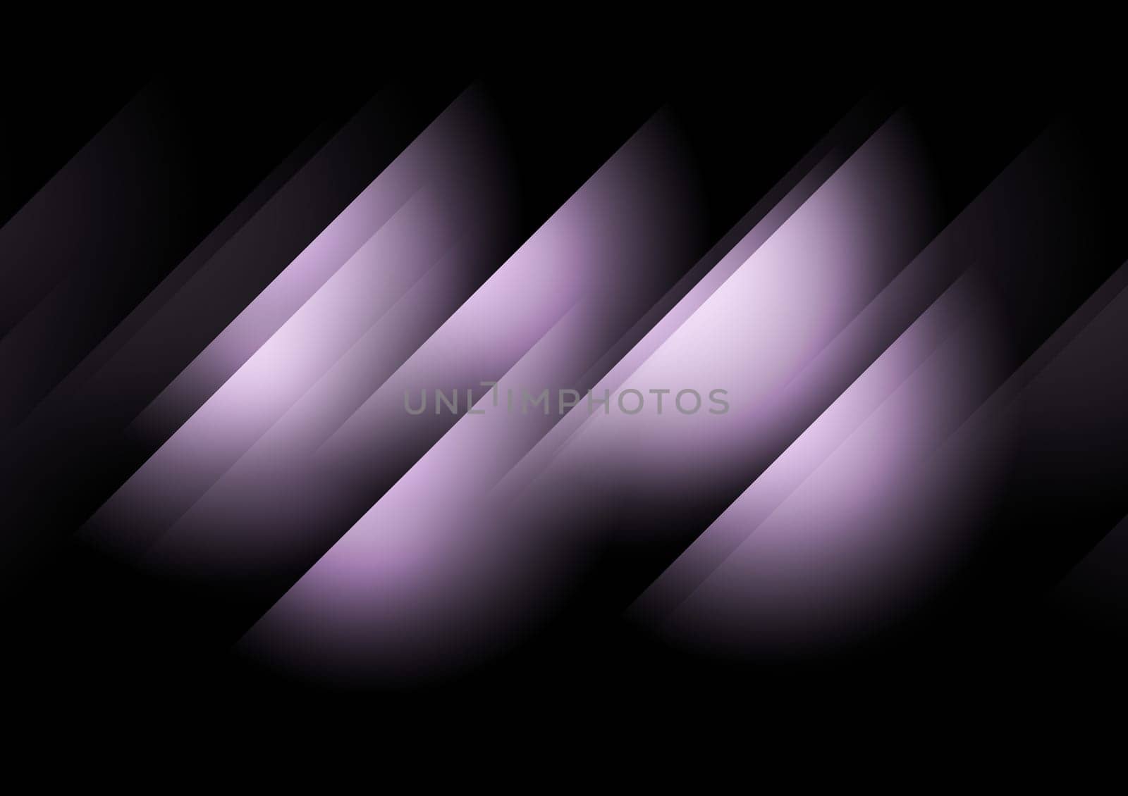 Abstract purple geometric shape with stripe lines and light on black background