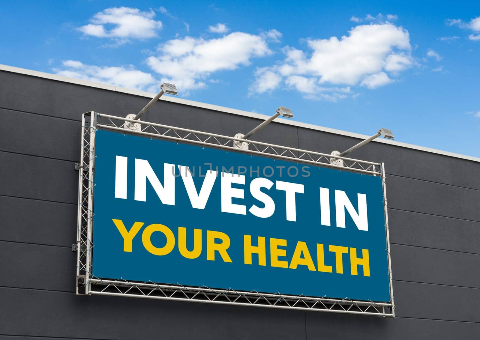 Invest in your health written on a billboard