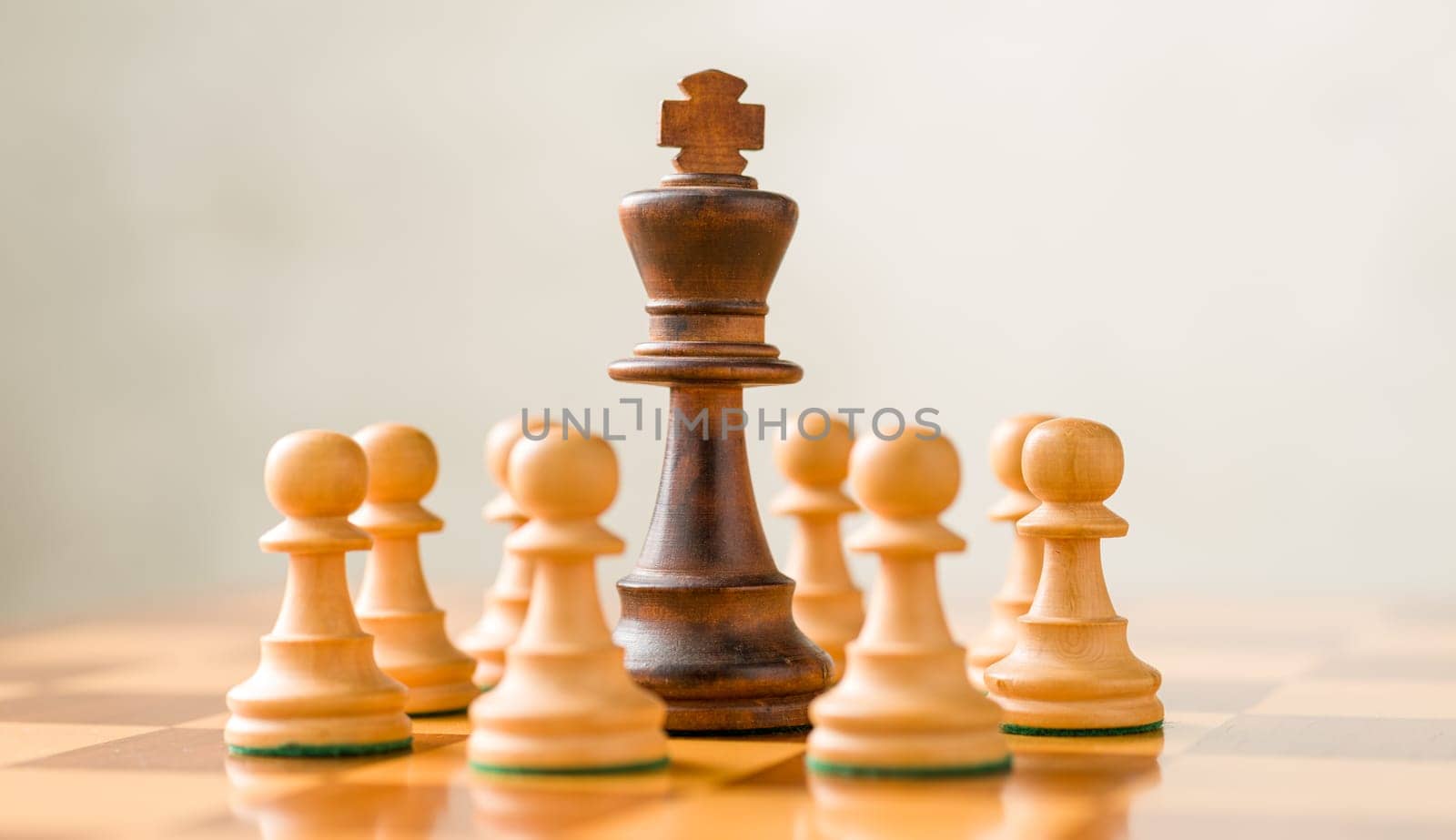 Concept with chess pieces - Being the center point