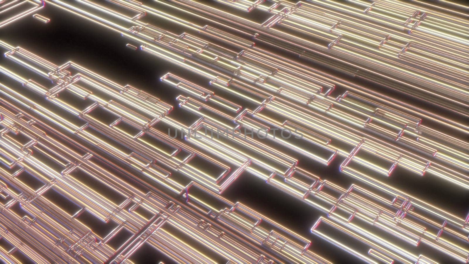 Abstract block lines. Computer generated 3d render