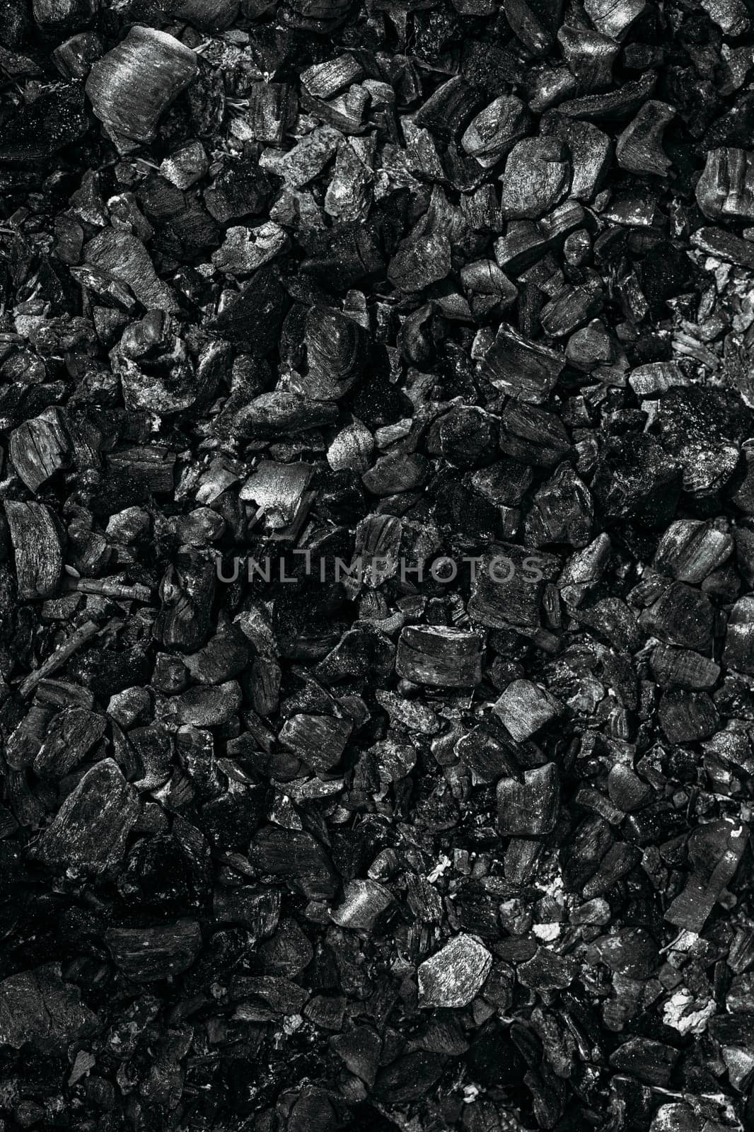 Background Of Pieces Of Black Coal.