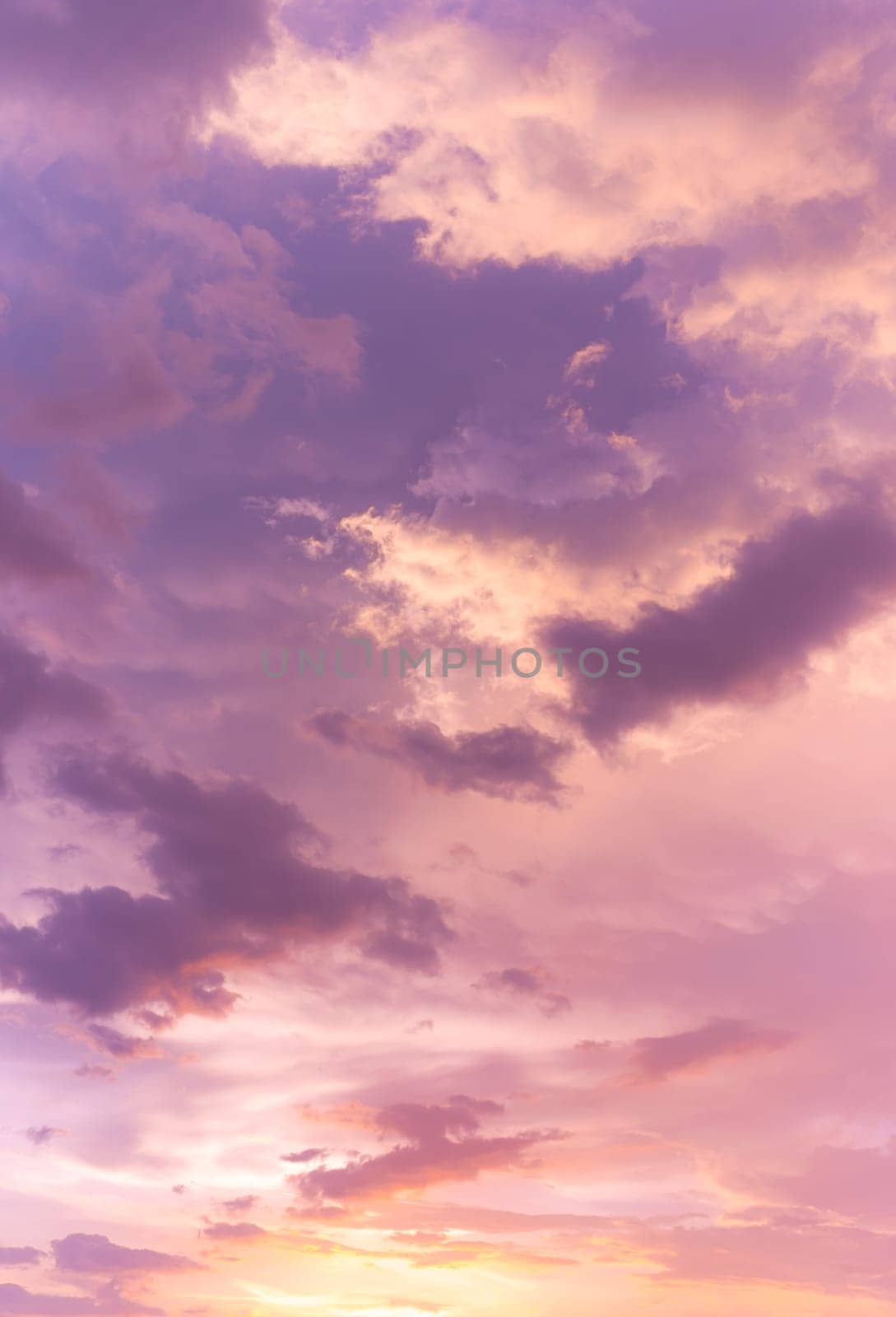 Abstract and pattern of cloud sky, Velvet violet, Velvet Purple, Trend color background, Pattern of colorful cloud and sky sunset or sunrise: Dramatic sunset in twilight, Beautyful of sky