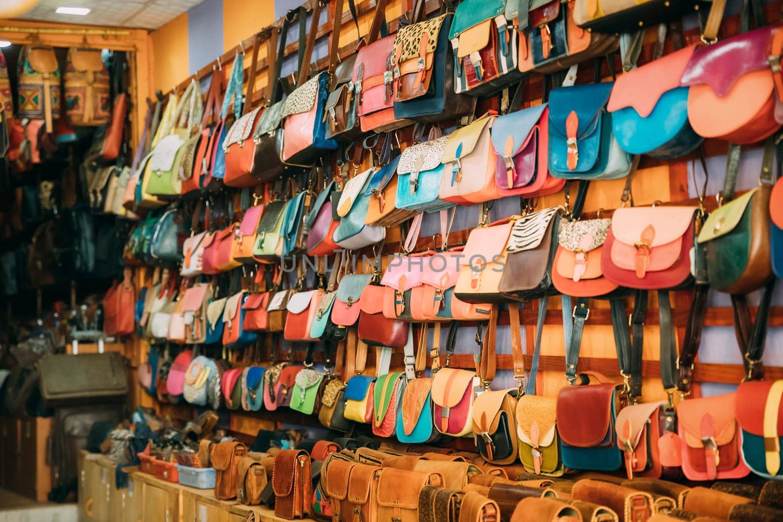 Canacona, Goa, India. Shop With Leather Goods - Bags, Wallets, Backpacks, Briefcases.