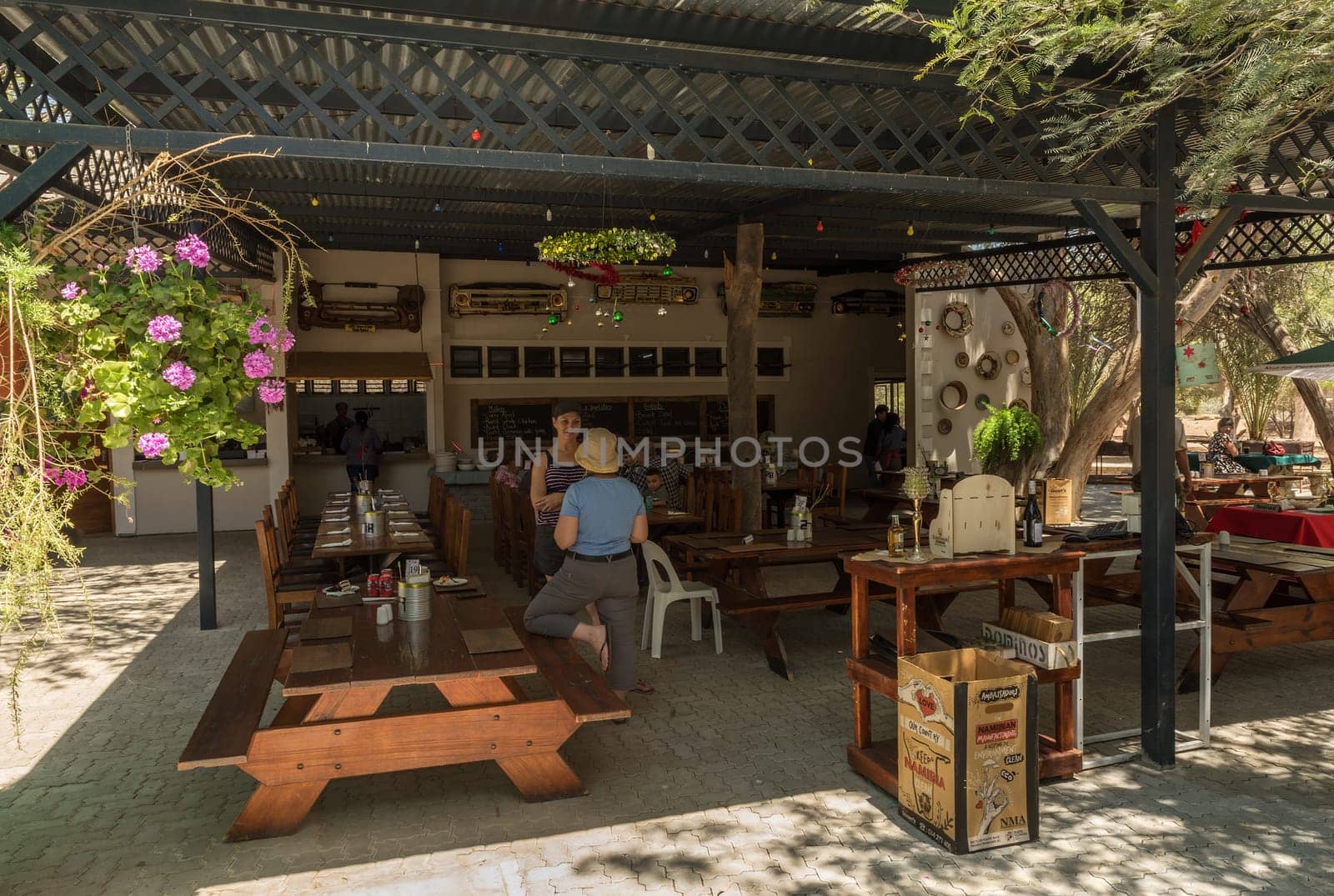 Unidentified people at Goanikontes Resort and Camp, Namibia
