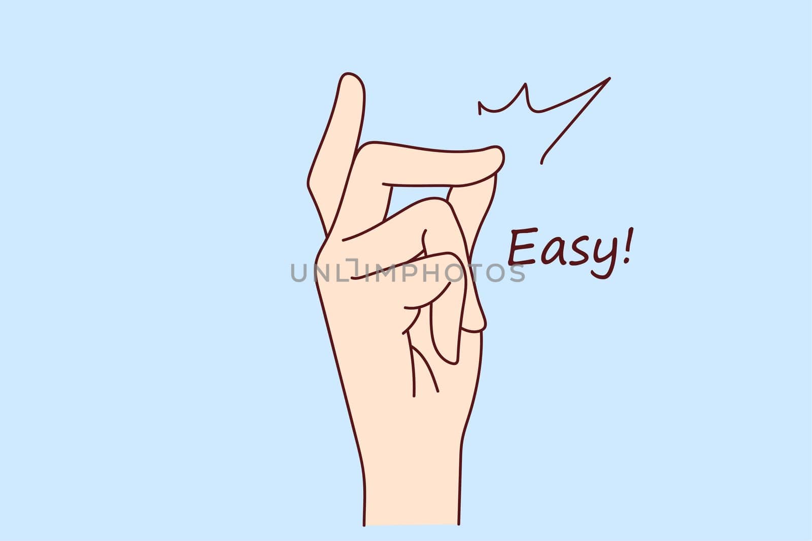 Person make hand gesture of how easy