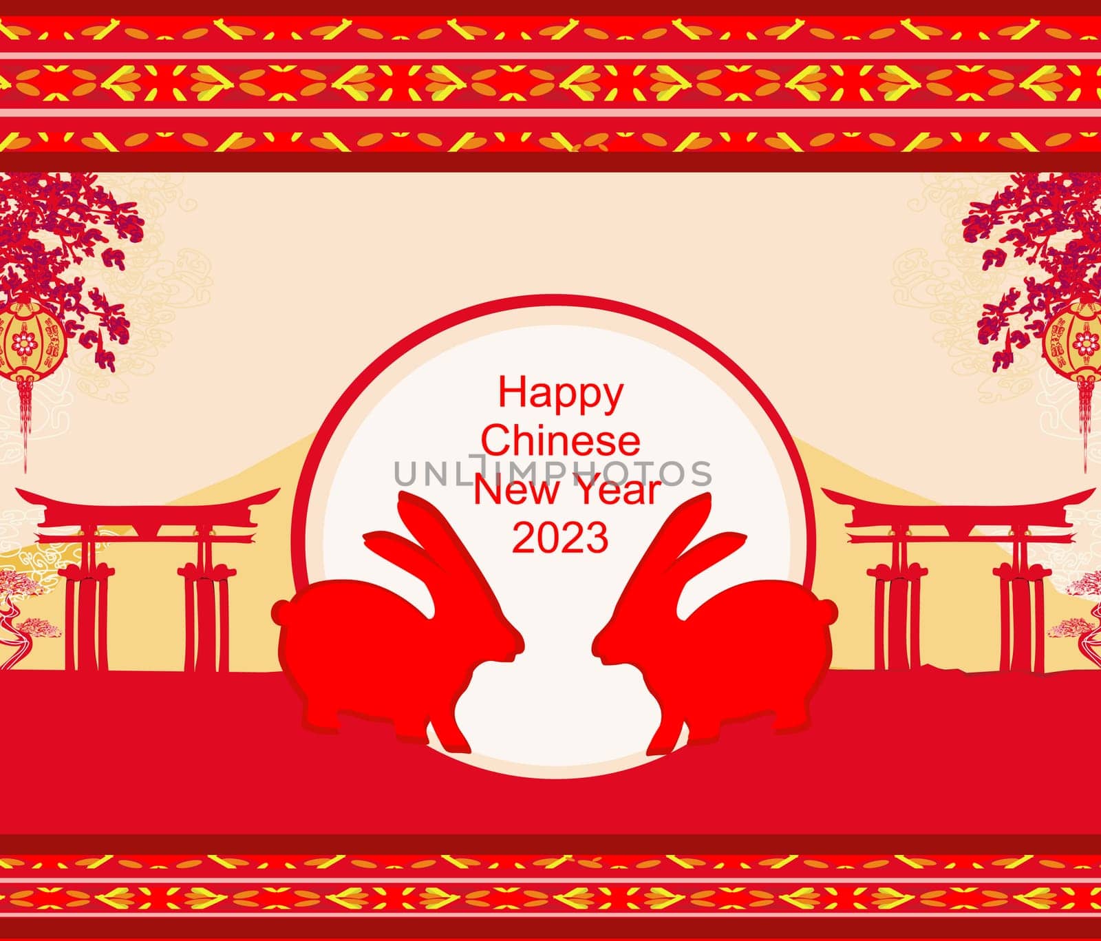 Happy chinese new year 2023 year of the rabbit zodiac