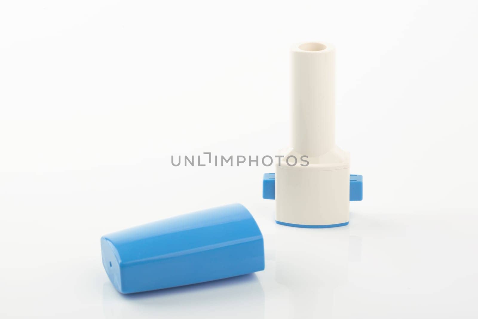 Metered Dose Inhaler isolated over white background