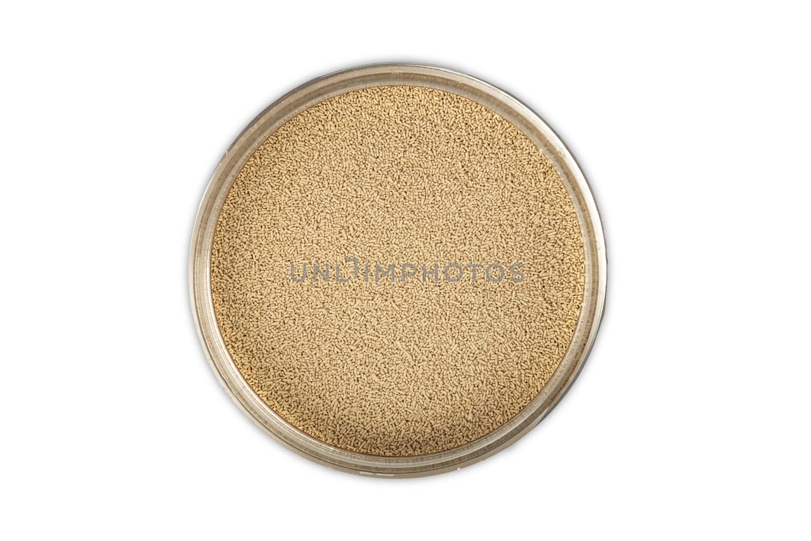 Dry Yeast in a bowl over bright background