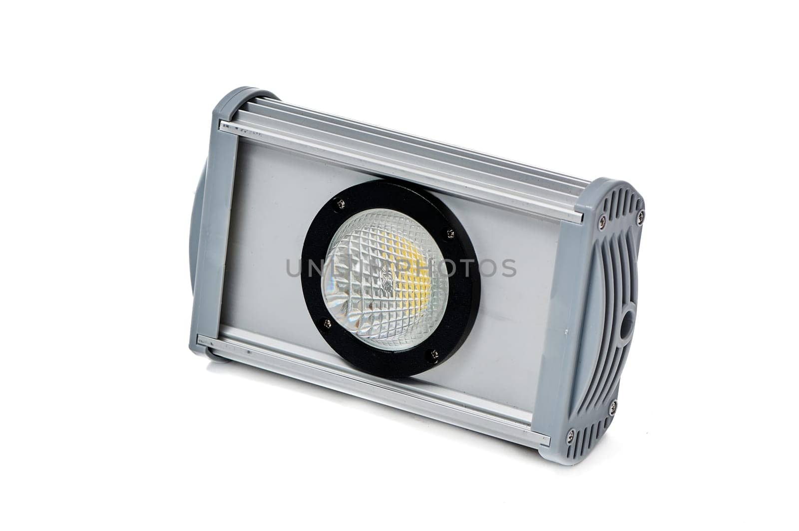 Outdoor LED lamp on white insulated background. High quality photo