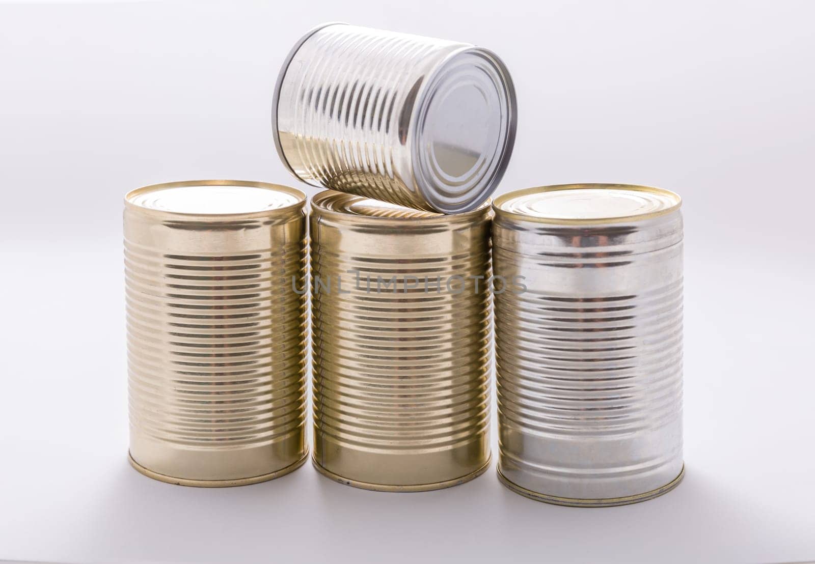 Separate collected metal garbage, prepared for recycling. Eco friendly concept. Recyclable metal waste and Zero waste concept