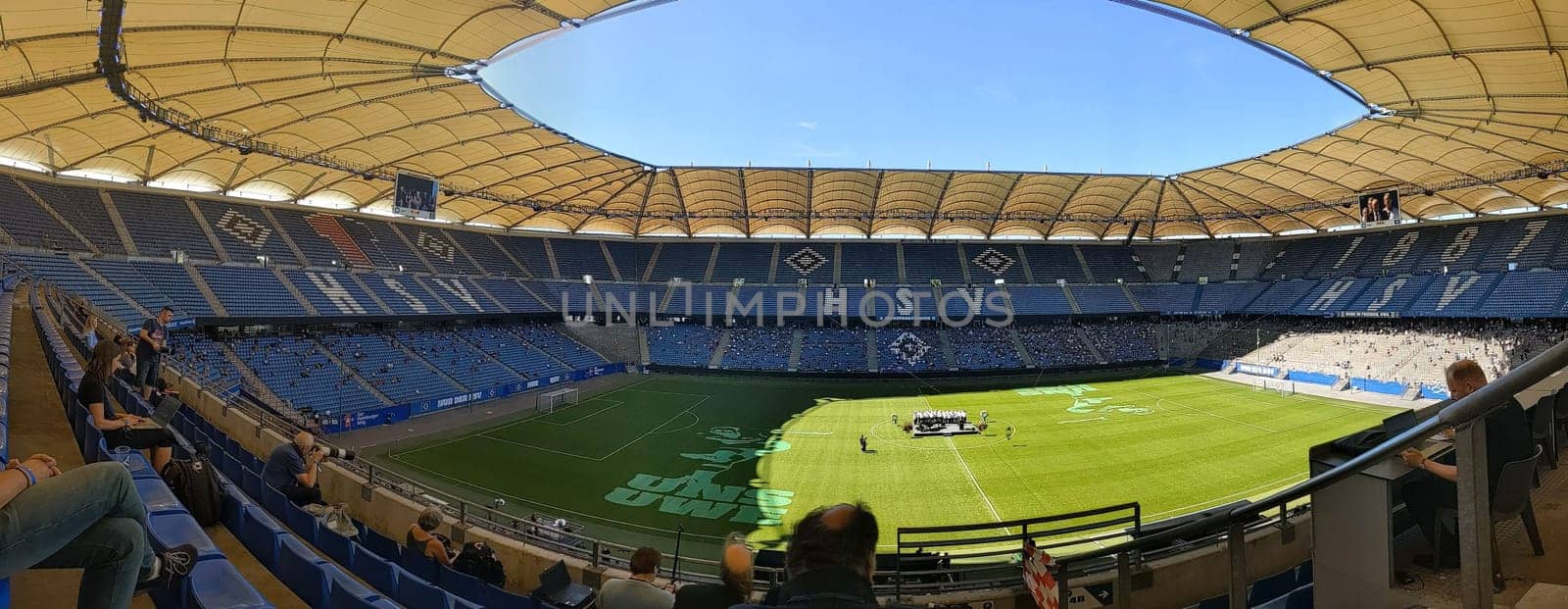 Panorama picture Volksparkstadion,funeral service Uwe Seeler,Volkasparkstadion,10.08.2022